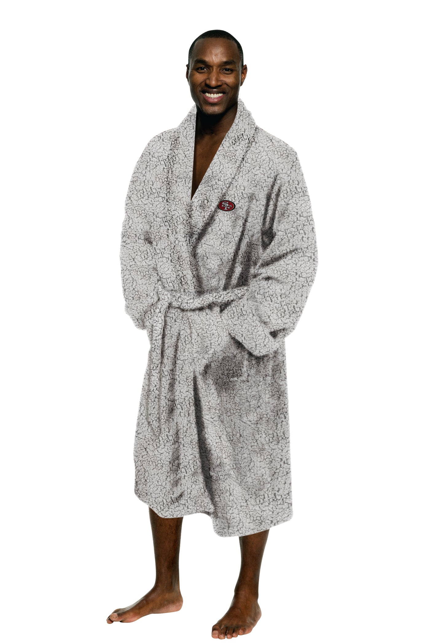 49ers OFFICIAL NFL Sherpa Bath Robe; 26" x 47"