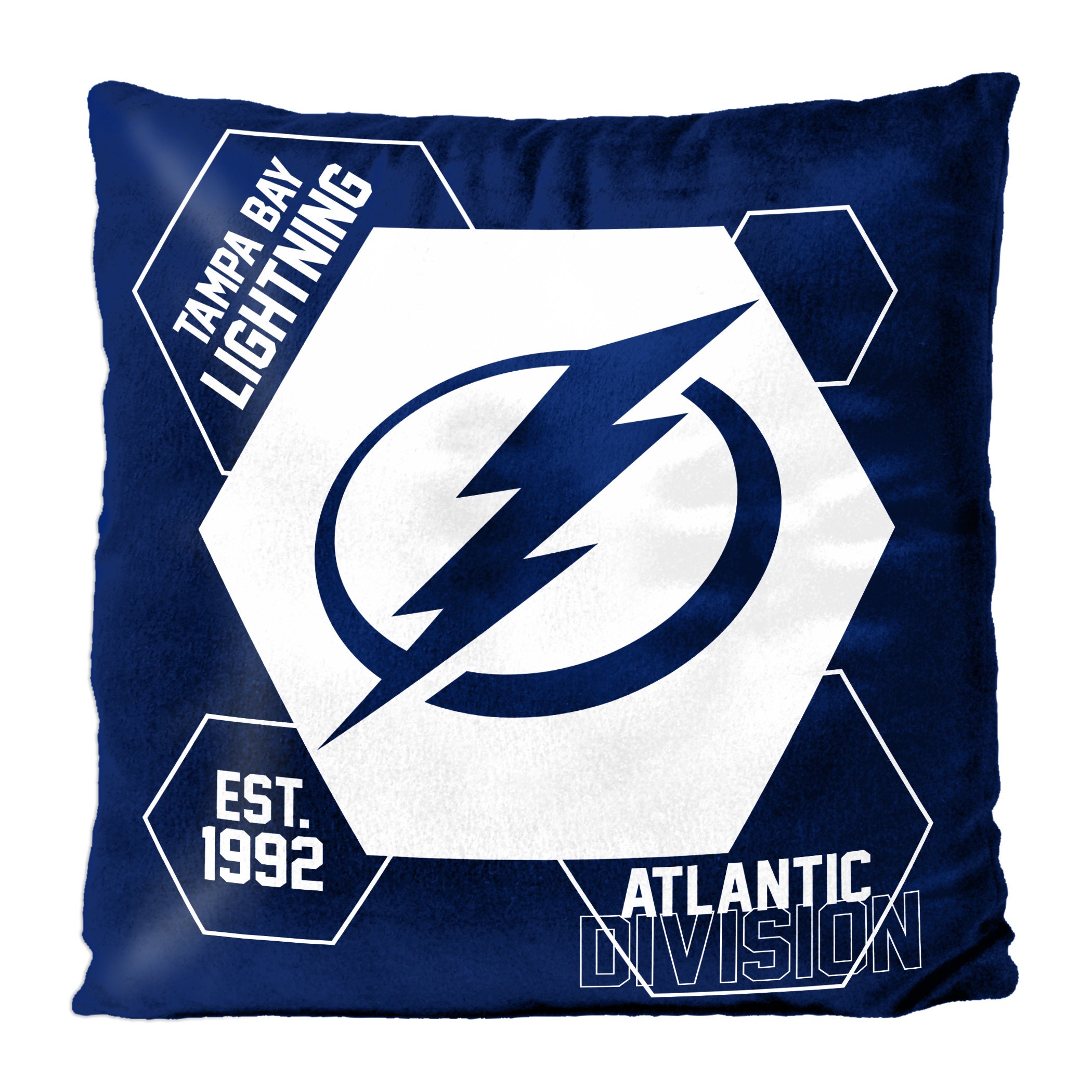 Lightning OFFICIAL NHL "Connector" Double Sided Velvet Pillow; 16" x 16"