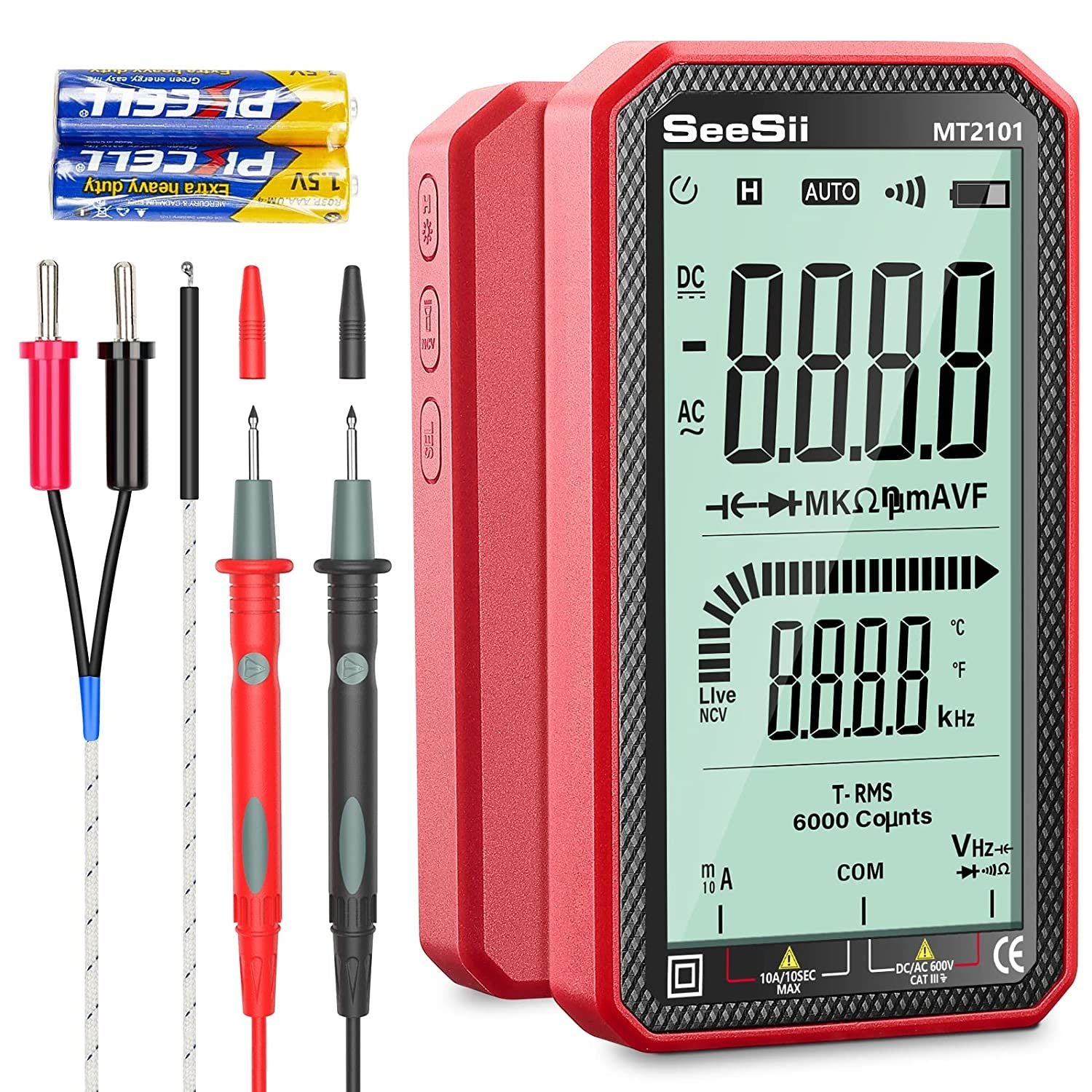 Digital Multimeter,4.7 Inch Large Screen Multimeter Tester  Counts Voltmeter