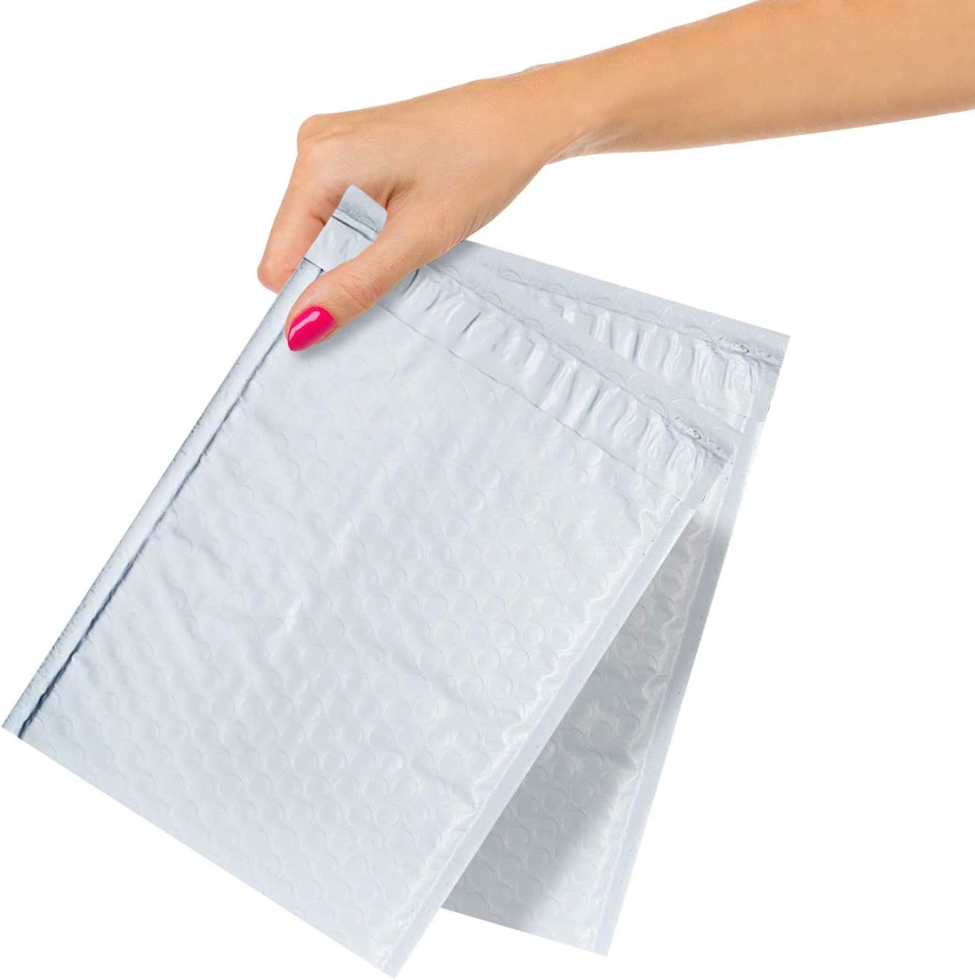 Pack of 50 White Poly Bubble Mailers 6.5 x 9 Peel and Seal. Bubble Padded Envelopes. Padded Mailer Envelopes 6 1/2 x 9 Shipping Bags for Mailing; Packing; Packaging; Wholesale Price