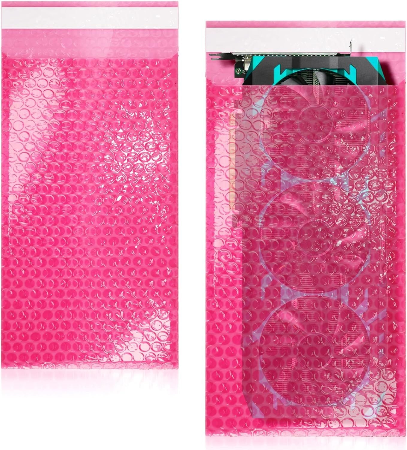 Pack of 25 Anti-Static Bubble Out Bags 8 x 17.5 Resealable Static Shielding Bag 8 x 17 1/2 Bubble Cushioning Wrap Pouch Bag. Ideal for Packaging; Storing Sensitive Electronic Components.