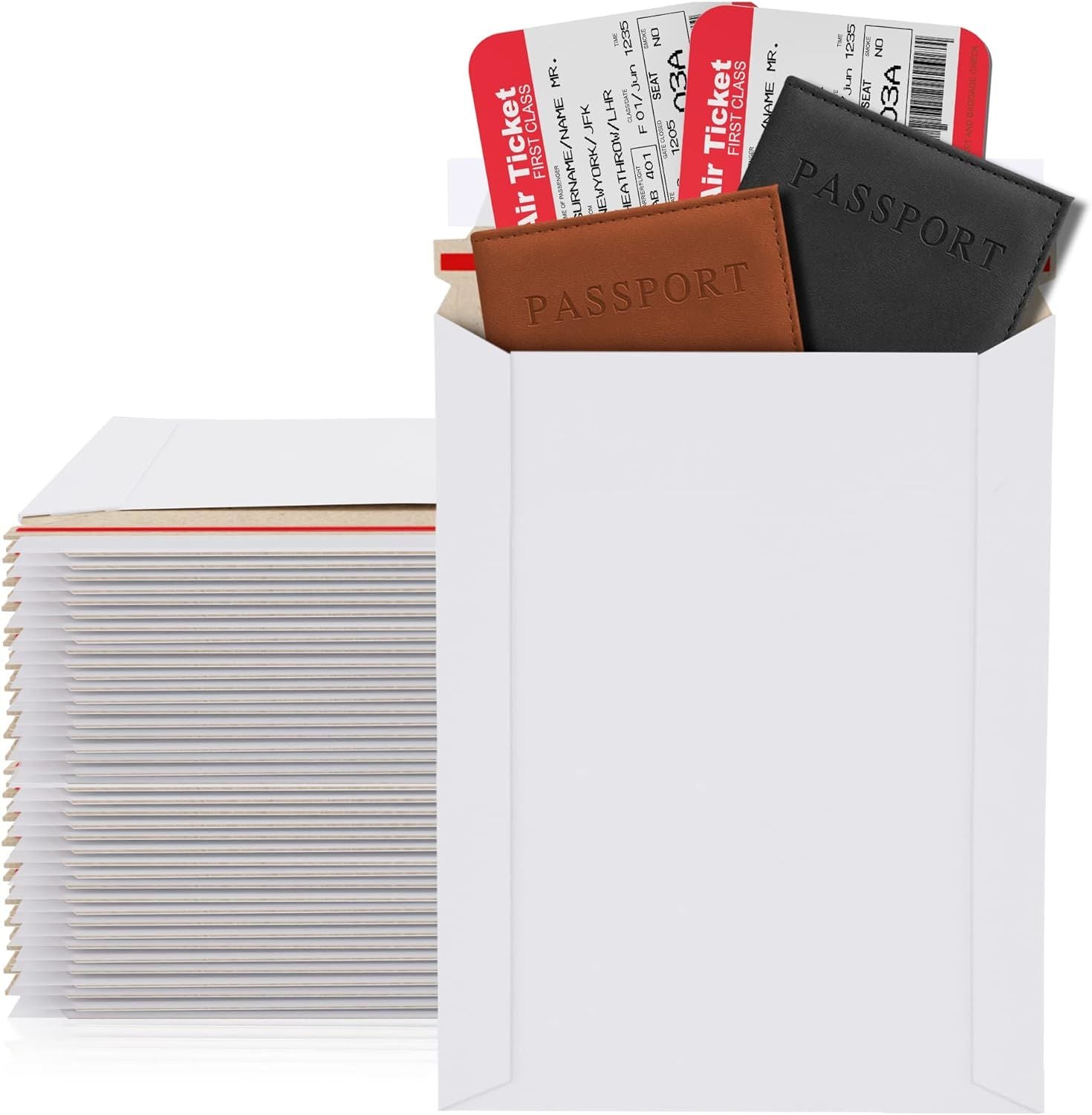 Rigid Mailers 7 x 9 Paperboard Mailers 7x9 Pack of 25 White Photo Mailers. Stay Flat and Constant Mailers. No Bend; Self Sealing. Documents Chipboard Envelopes. Mailing; Shipping and Packaging