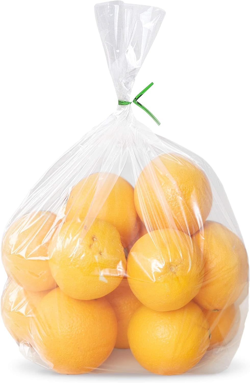 Pack of 100 Clear Gusseted Poly Bags 10 x 8 x 24 Clear Polyethylene Bags 10x8x24 Expandable 1 Mil Ultra Thin Bags for Industrial Food Service Health N