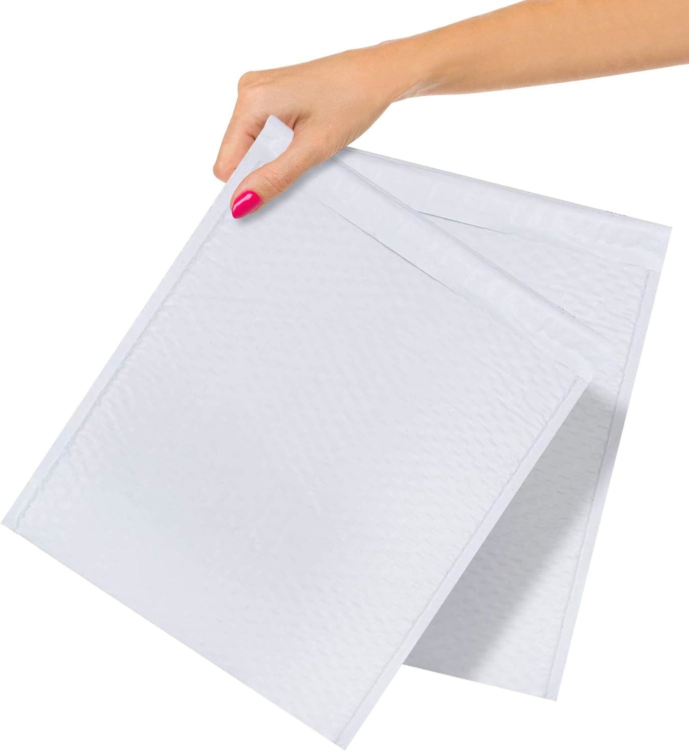 25 Pack Poly Bubble Mailers 8.5 x 11 Airjackets Padded Envelopes 8 1/2 x 11 White Cushion Mailers. Dual Peel and Seal and Zip Tear Strip. Shipping; Mailing. Recyclable Air Jackets.