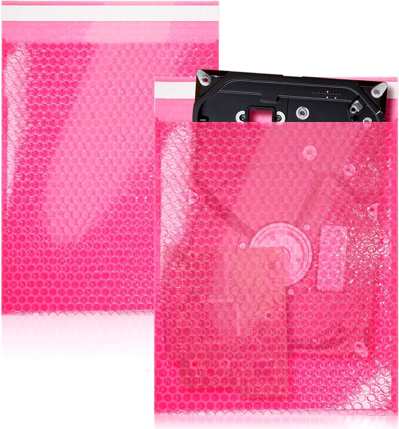 Pack of 25 Anti-Static Bubble Out Bags 6 x 8.5 Resealable Static Shielding Bag 6 x 8 1/2 Bubble Cushioning Wrap Pouch Bag. Ideal for Packaging; Storing Sensitive Electronic Components.