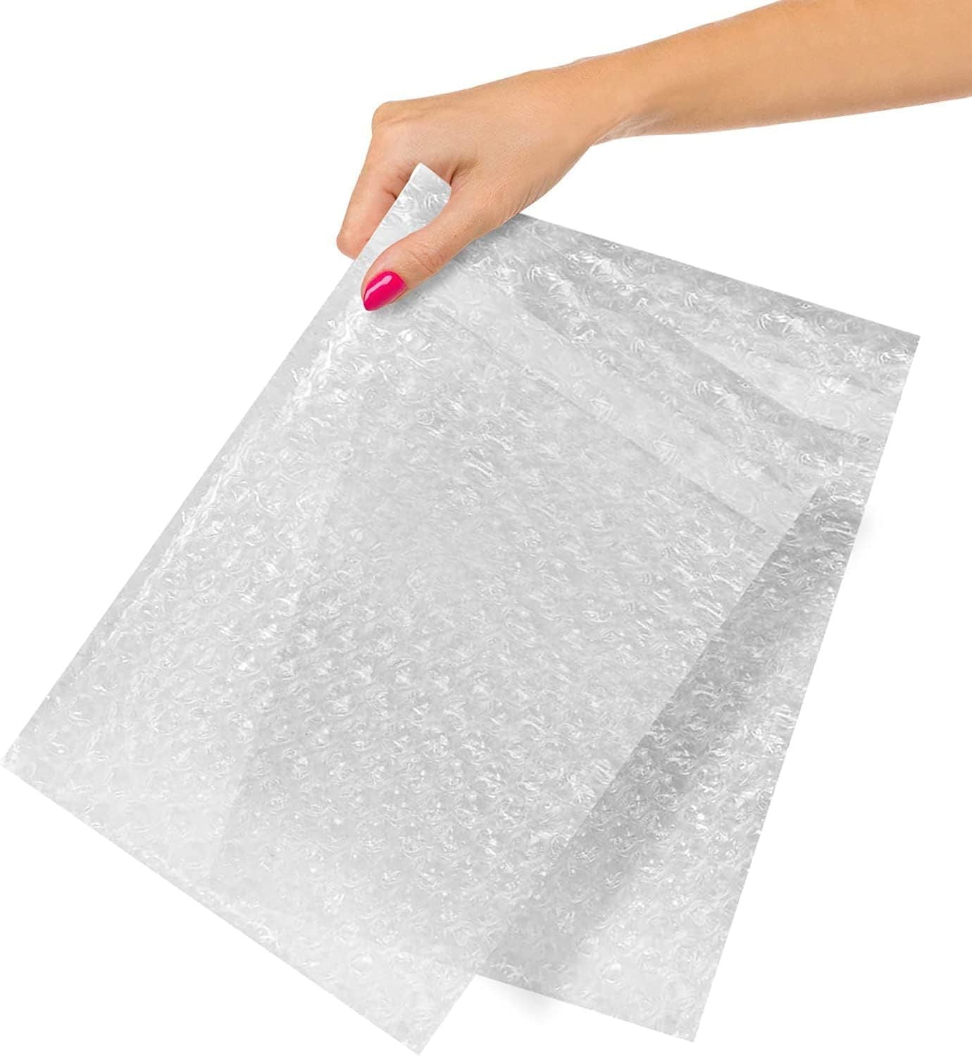 Clear Bubble Out Bags 8 x 11.5; Packaging Bubble Bags for Shipping Pack of 25; Polyethylene Self Seal Bubble Pouches; Bubble Packaging Bags with 3/16' Lining; Protective Packing Bubbles Bags