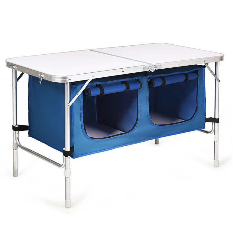 Travel Party Adjustable Height Folding Camping Table