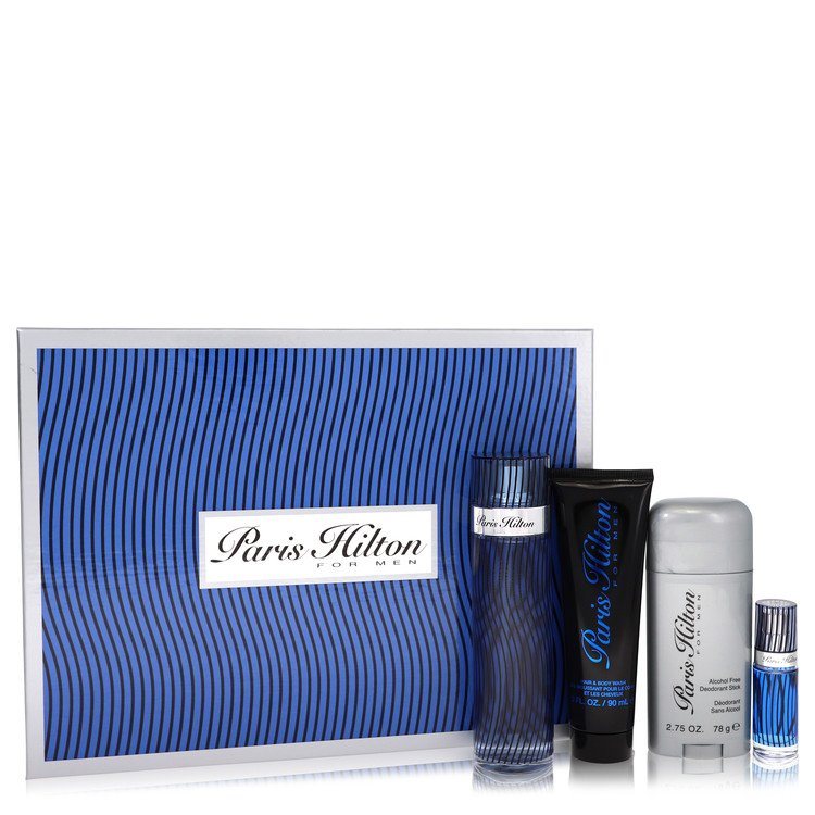 Paris Hilton by Paris Hilton Gift Set - 3.4 oz Eau De Toilette Spray + 3 oz Body Wash + 2.75 oz Deodorant Stick + .25 Mini EDT Spray