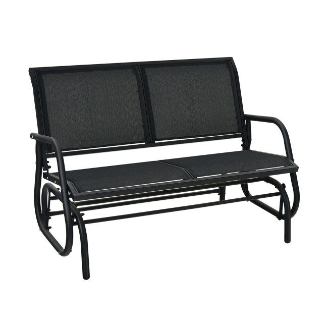 Swing Glider Chair 48 Inch Loveseat Rocker Lounge Backyard