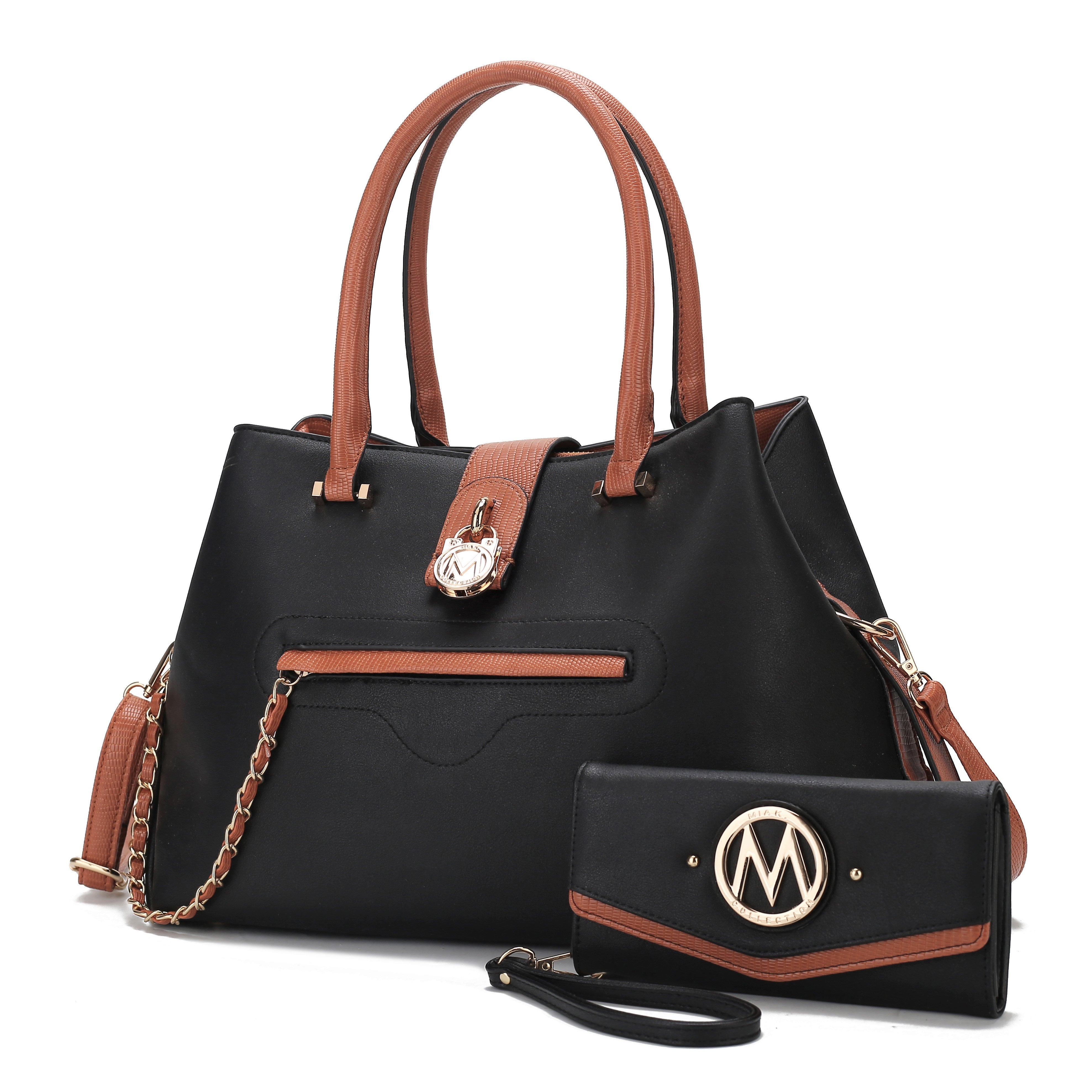 MKF Collection Edith Vegan Leather Women Tote Handbag with wallet by Mia K