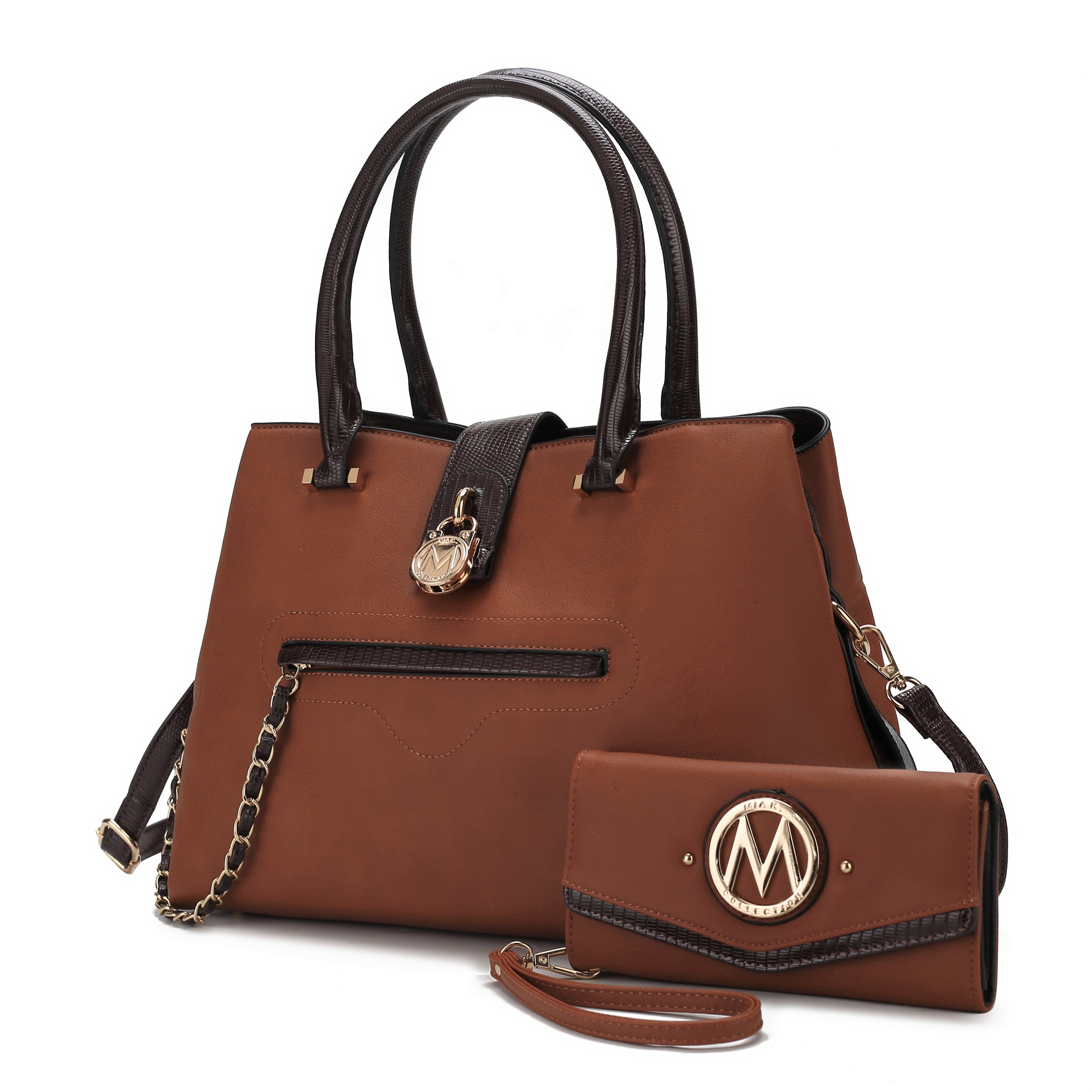 MKF Collection Edith Vegan Leather Women Tote Handbag with wallet by Mia K