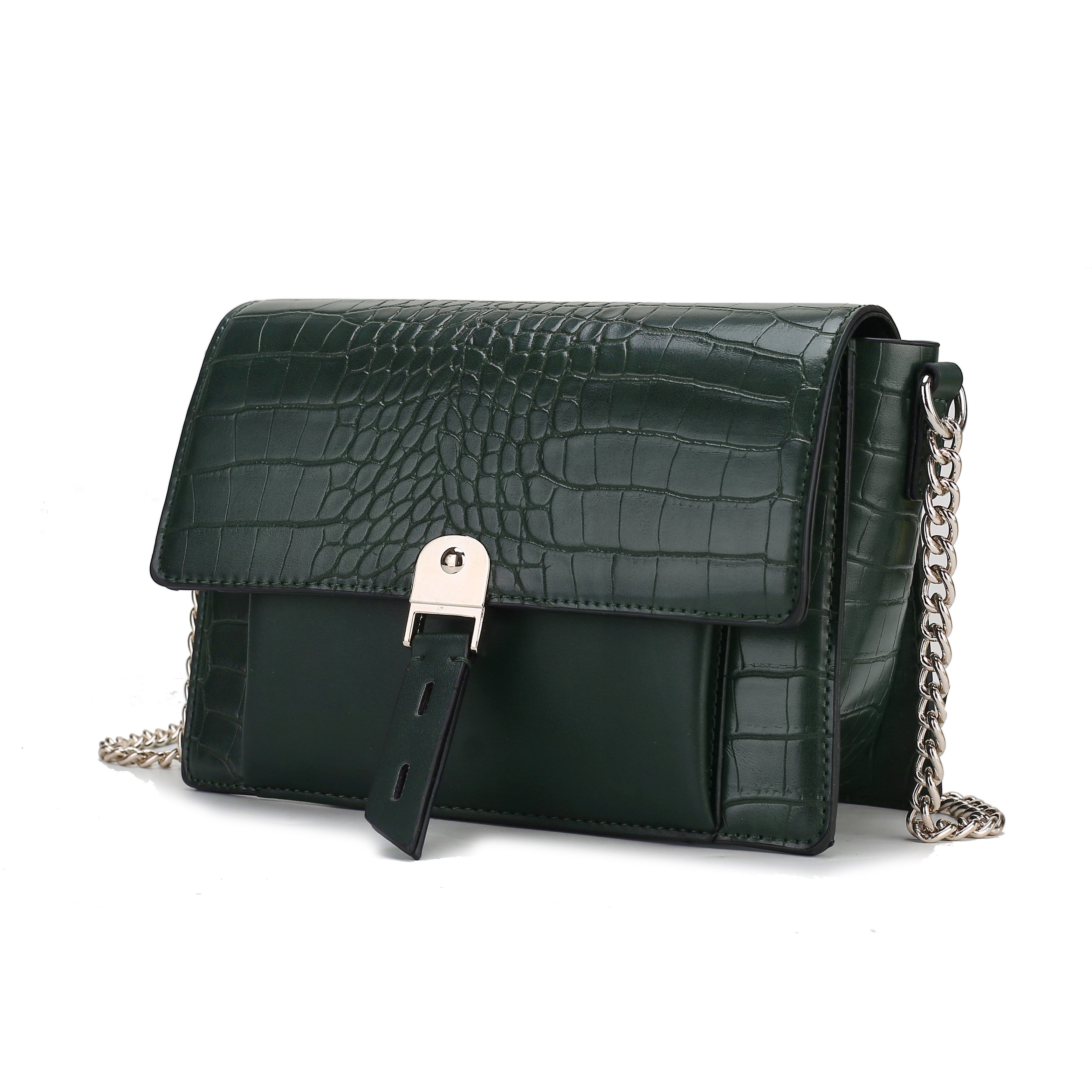 MKF Collection Hope Crocodile Embossed Vegan Leather Women Shoulder Bag by Mia K