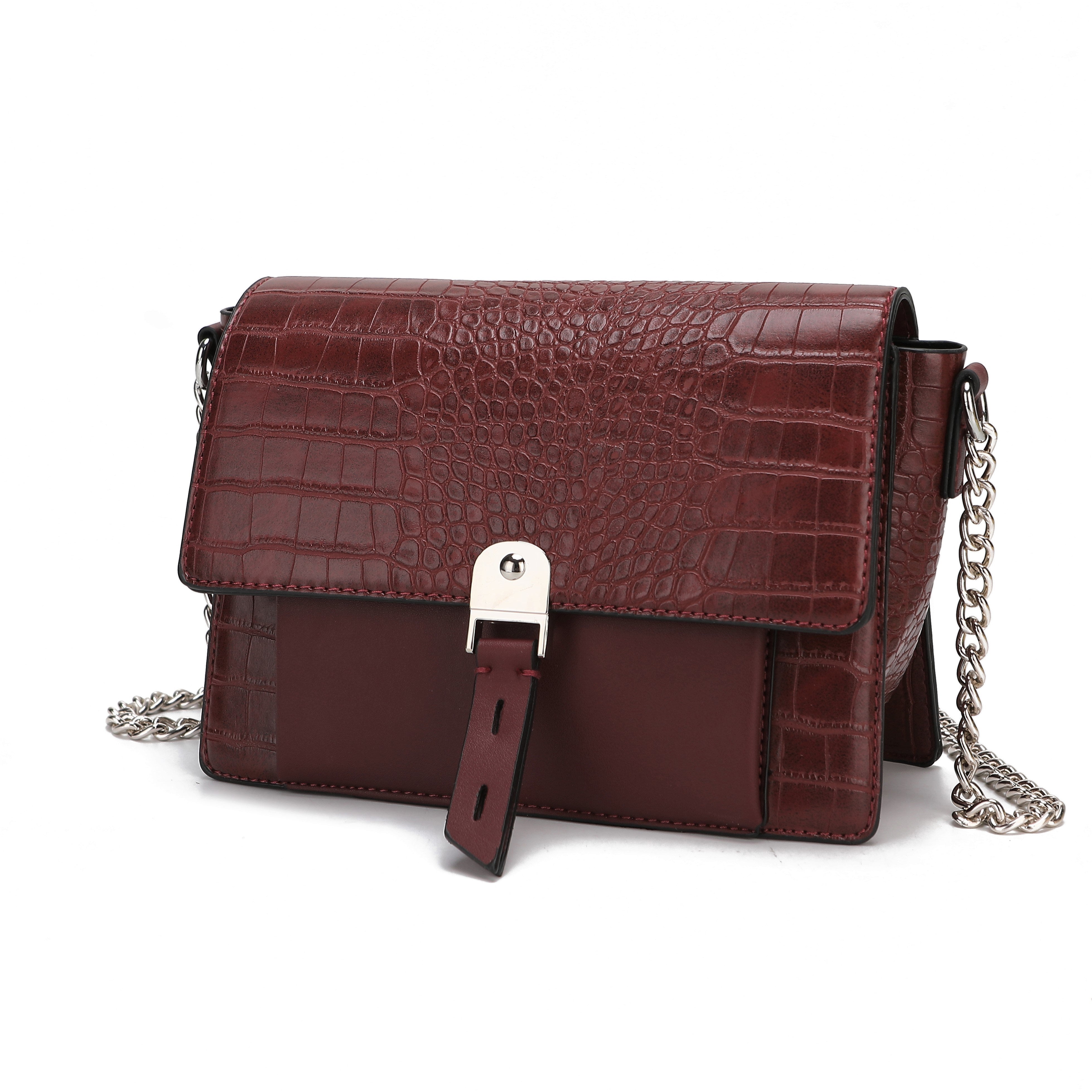 MKF Collection Hope Crocodile Embossed Vegan Leather Women Shoulder Bag by Mia K