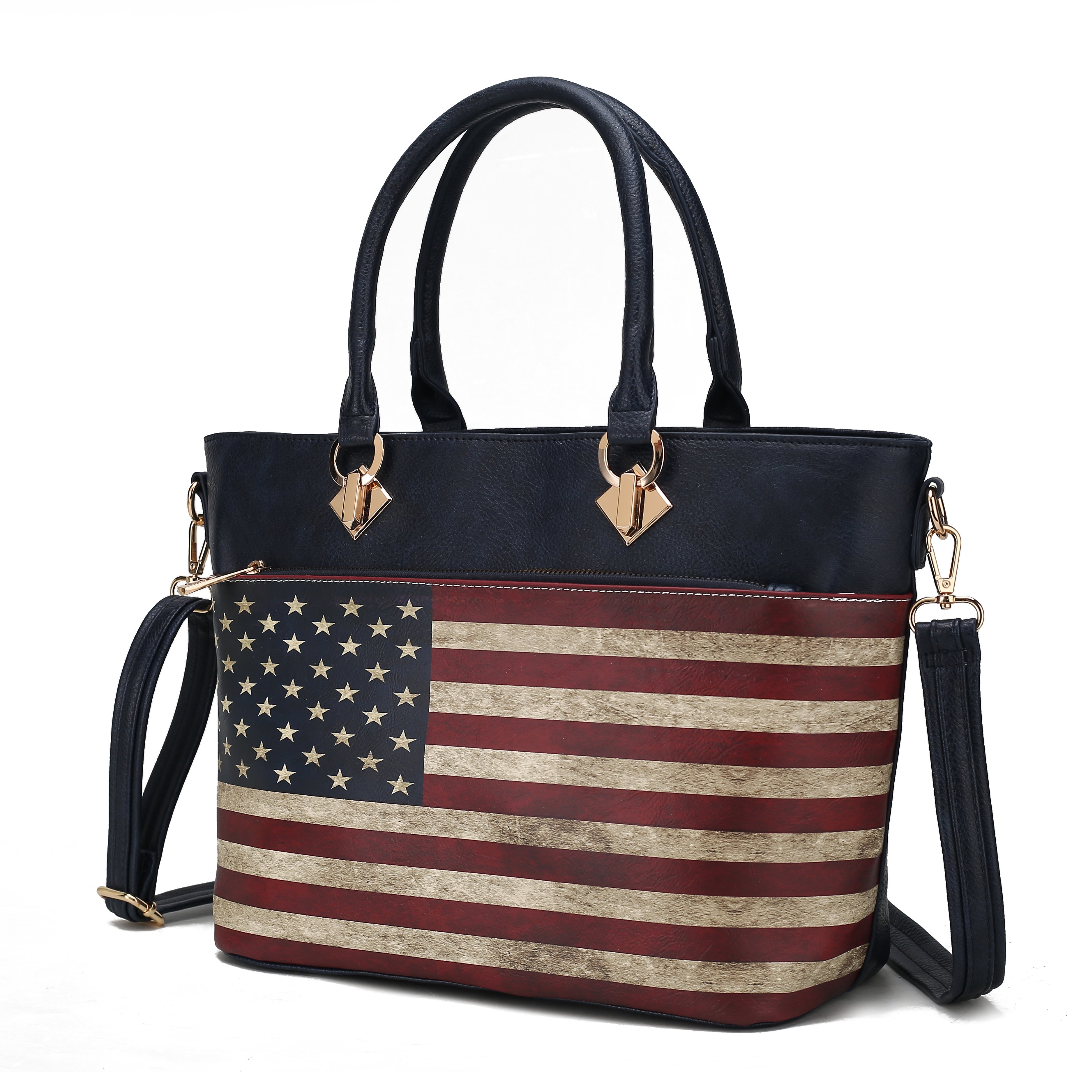 MKF Collection Lilian Vegan Leather Women FLAG Tote Bag by Mia K