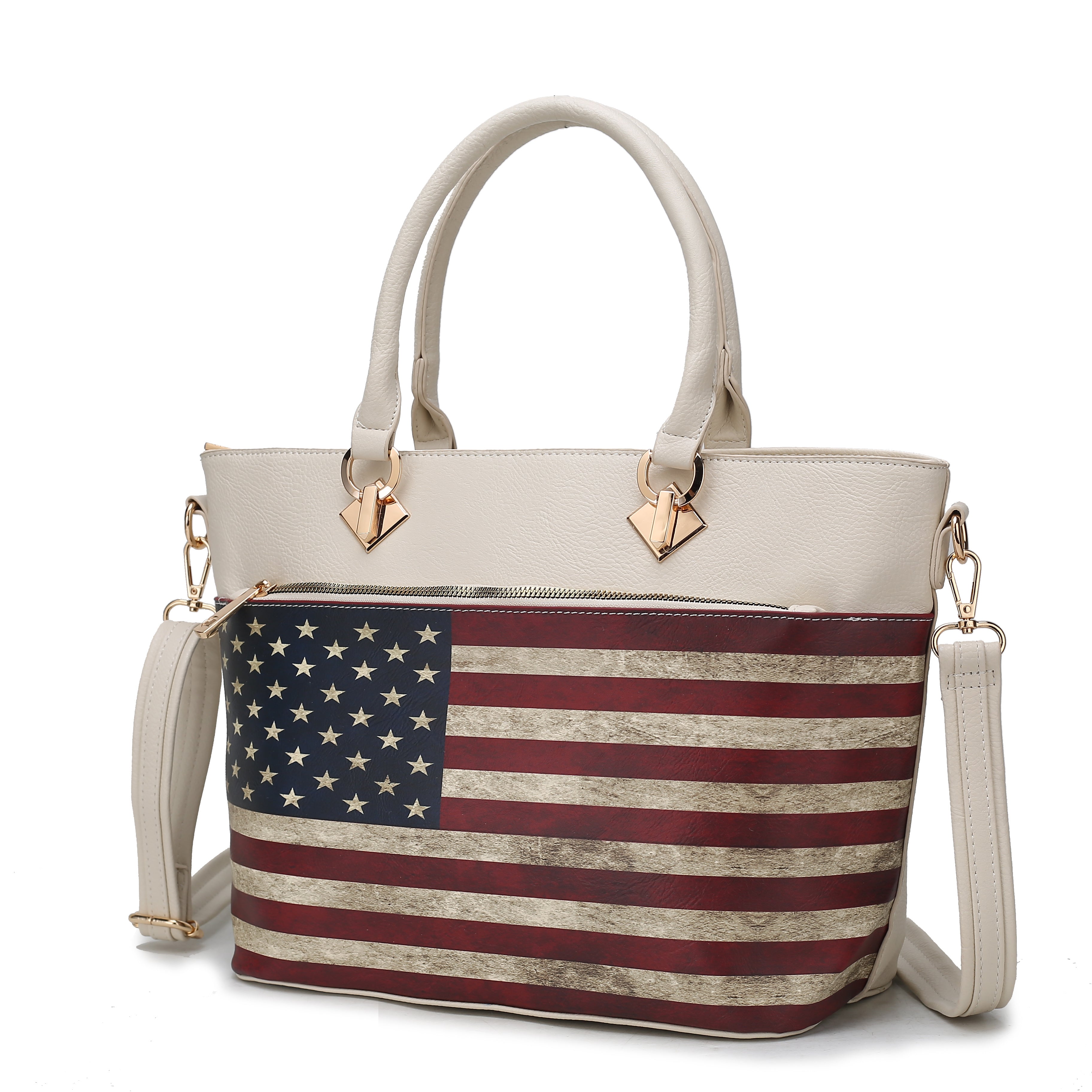 MKF Collection Lilian Vegan Leather Women FLAG Tote Bag by Mia K