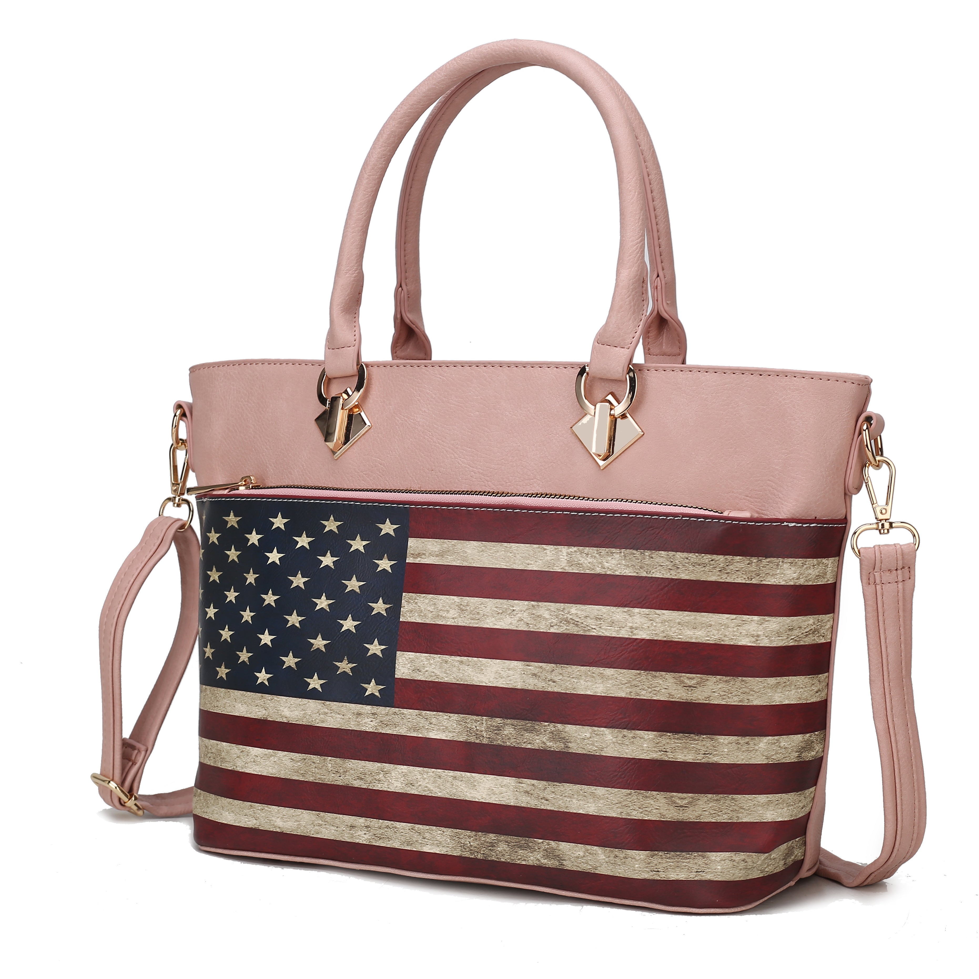 MKF Collection Lilian Vegan Leather Women FLAG Tote Bag by Mia K