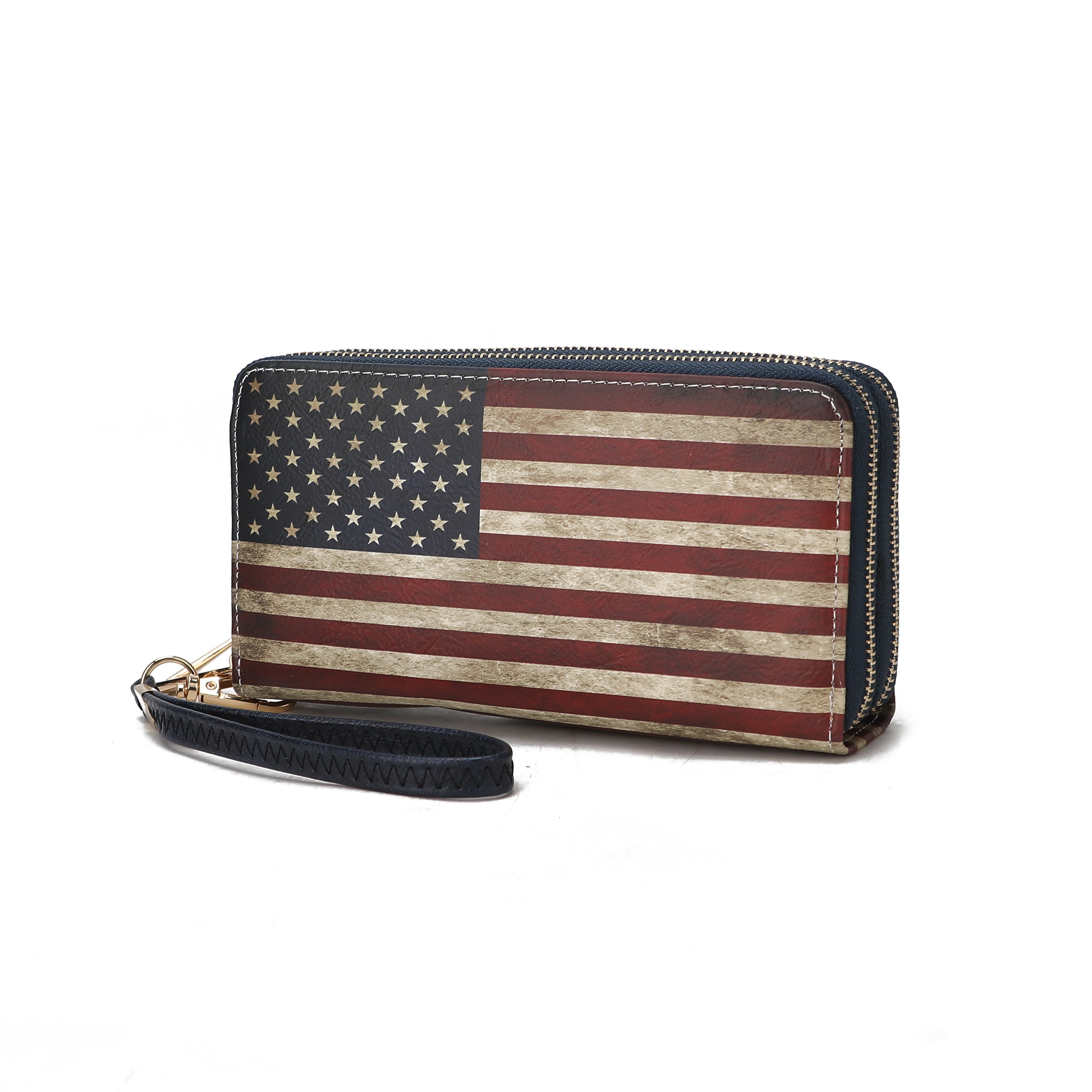 MKF Collection Uriel Vegan Leather Women FLAG Wristlet Wallet by Mia K