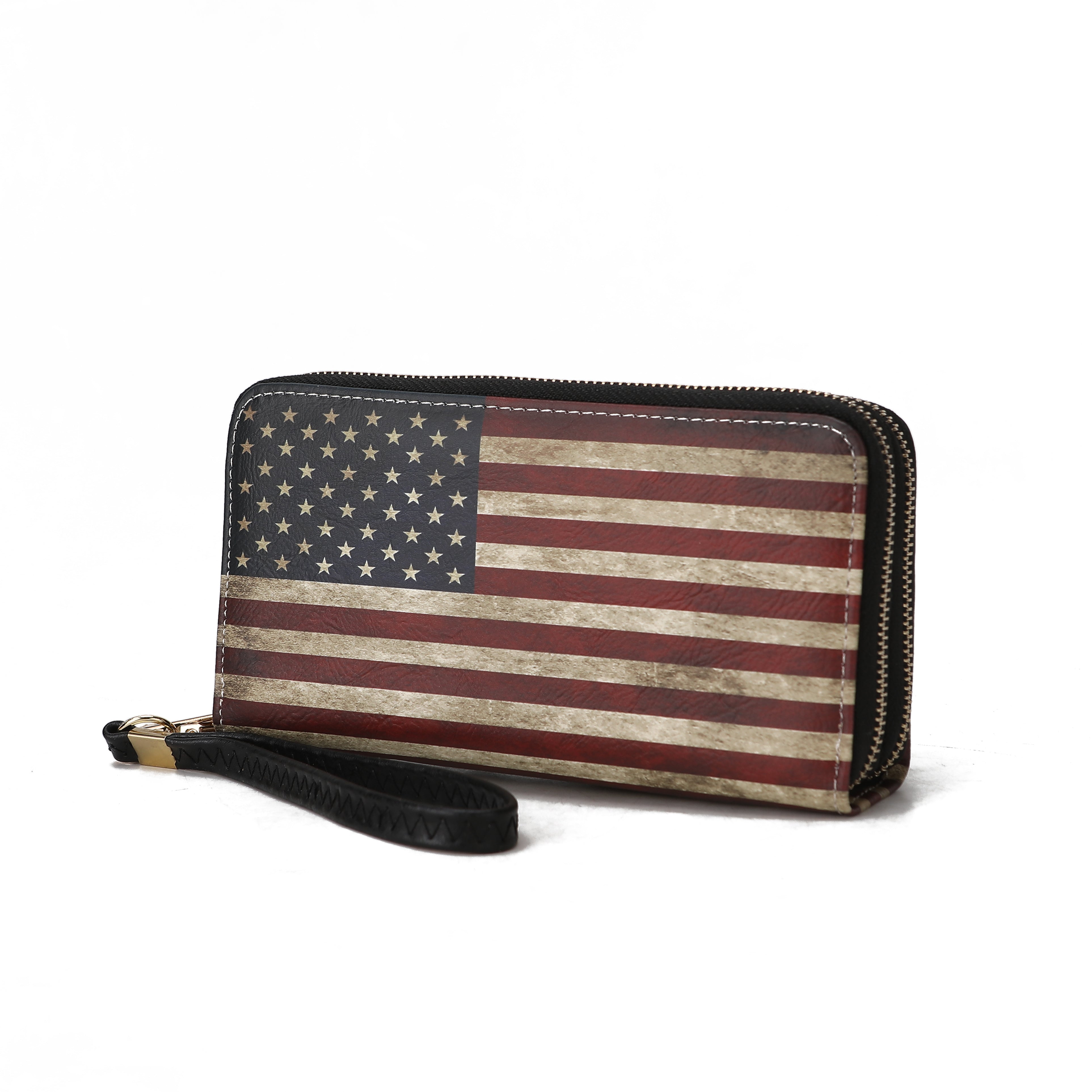 MKF Collection Uriel Vegan Leather Women FLAG Wristlet Wallet by Mia K