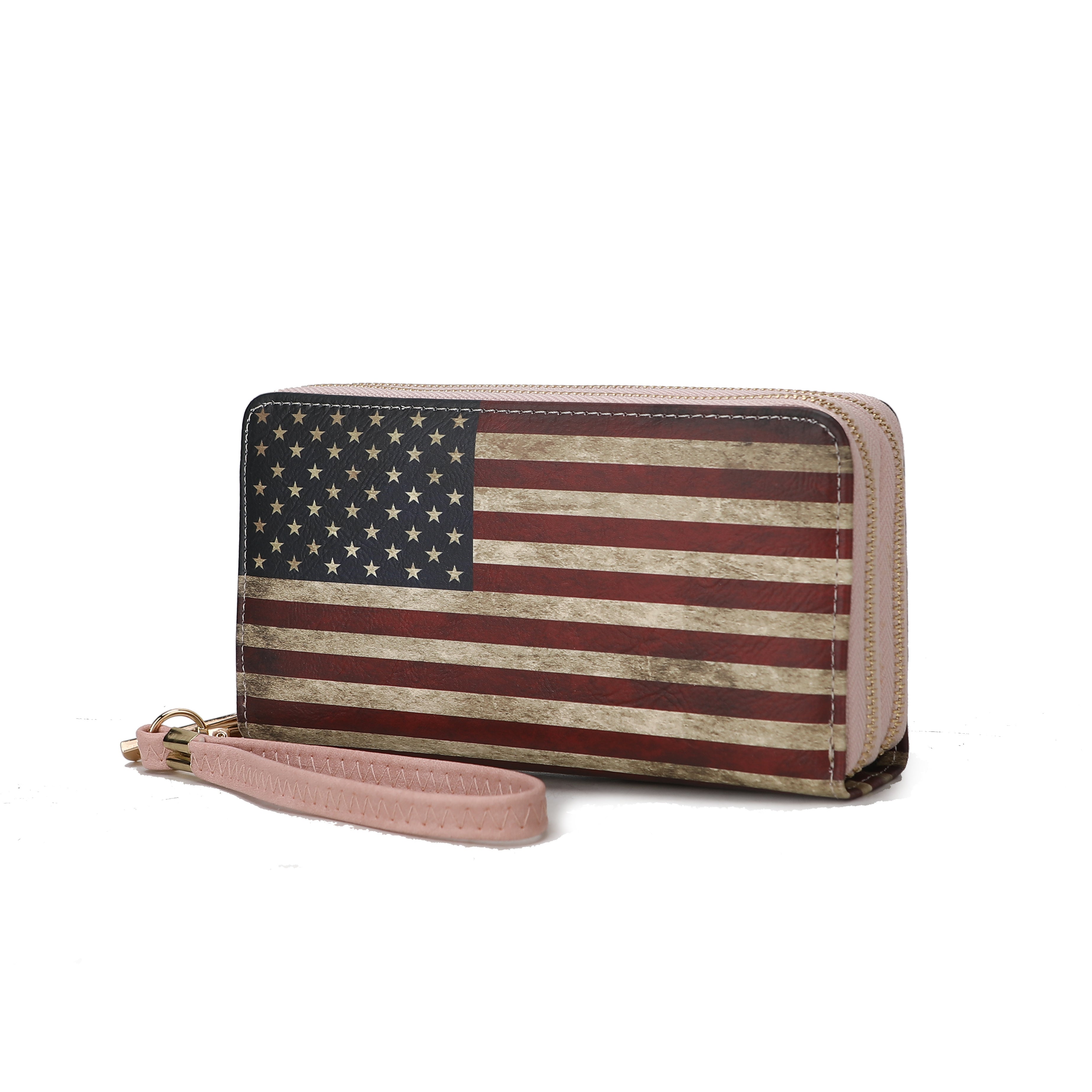 MKF Collection Uriel Vegan Leather Women FLAG Wristlet Wallet by Mia K