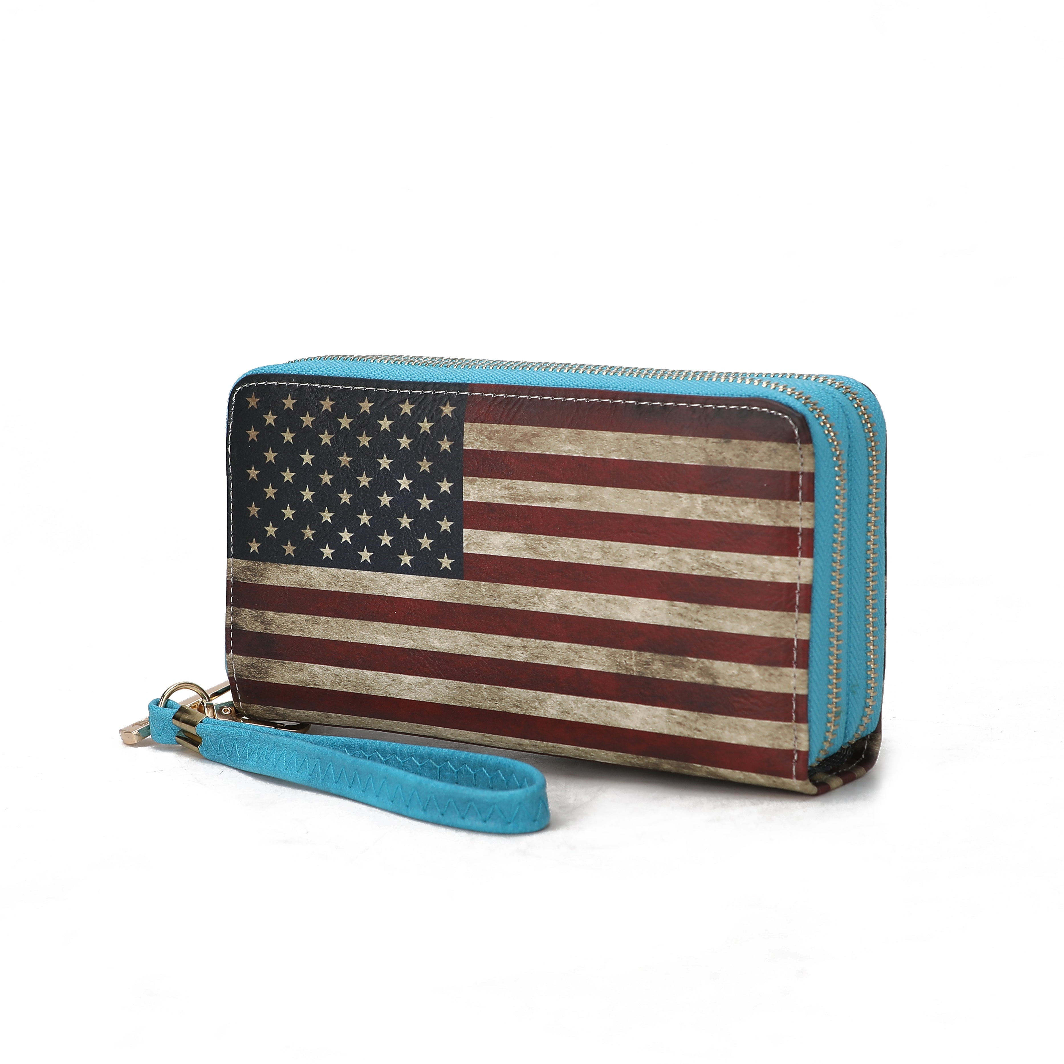 MKF Collection Uriel Vegan Leather Women FLAG Wristlet Wallet by Mia K