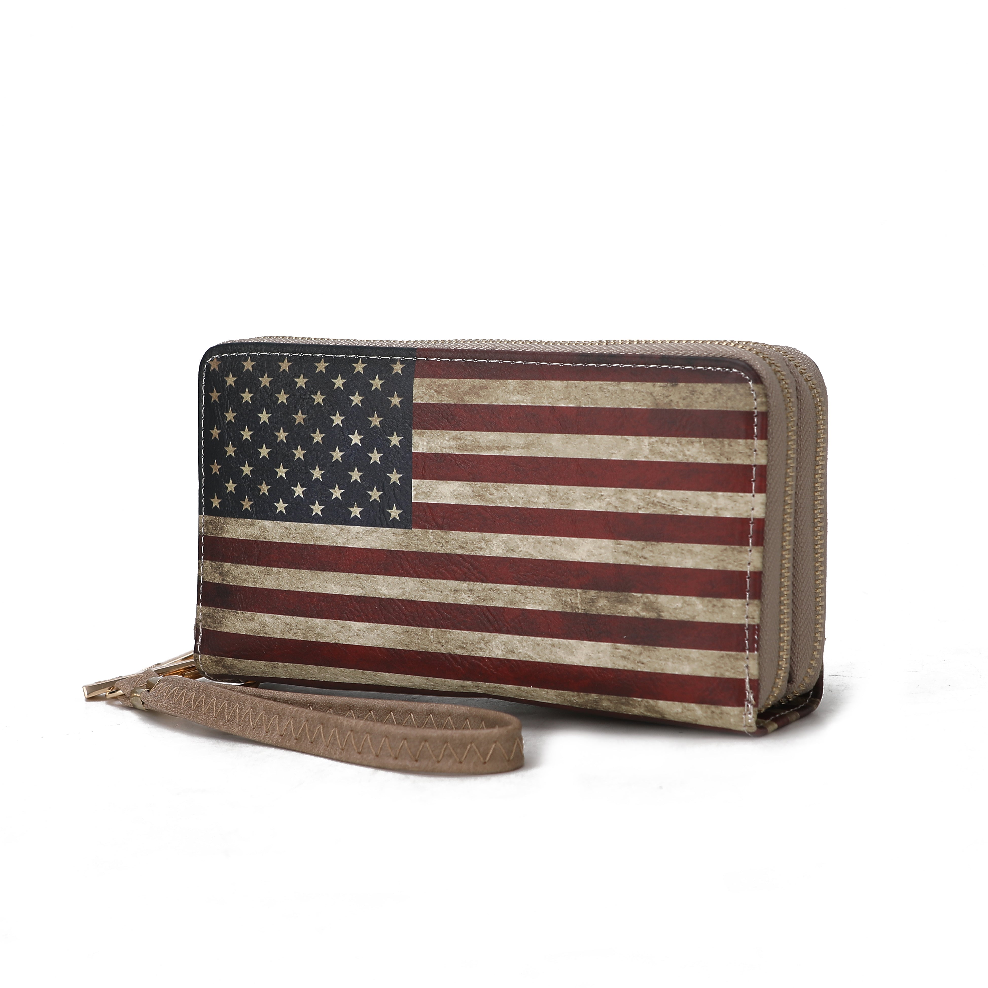 MKF Collection Uriel Vegan Leather Women FLAG Wristlet Wallet by Mia K