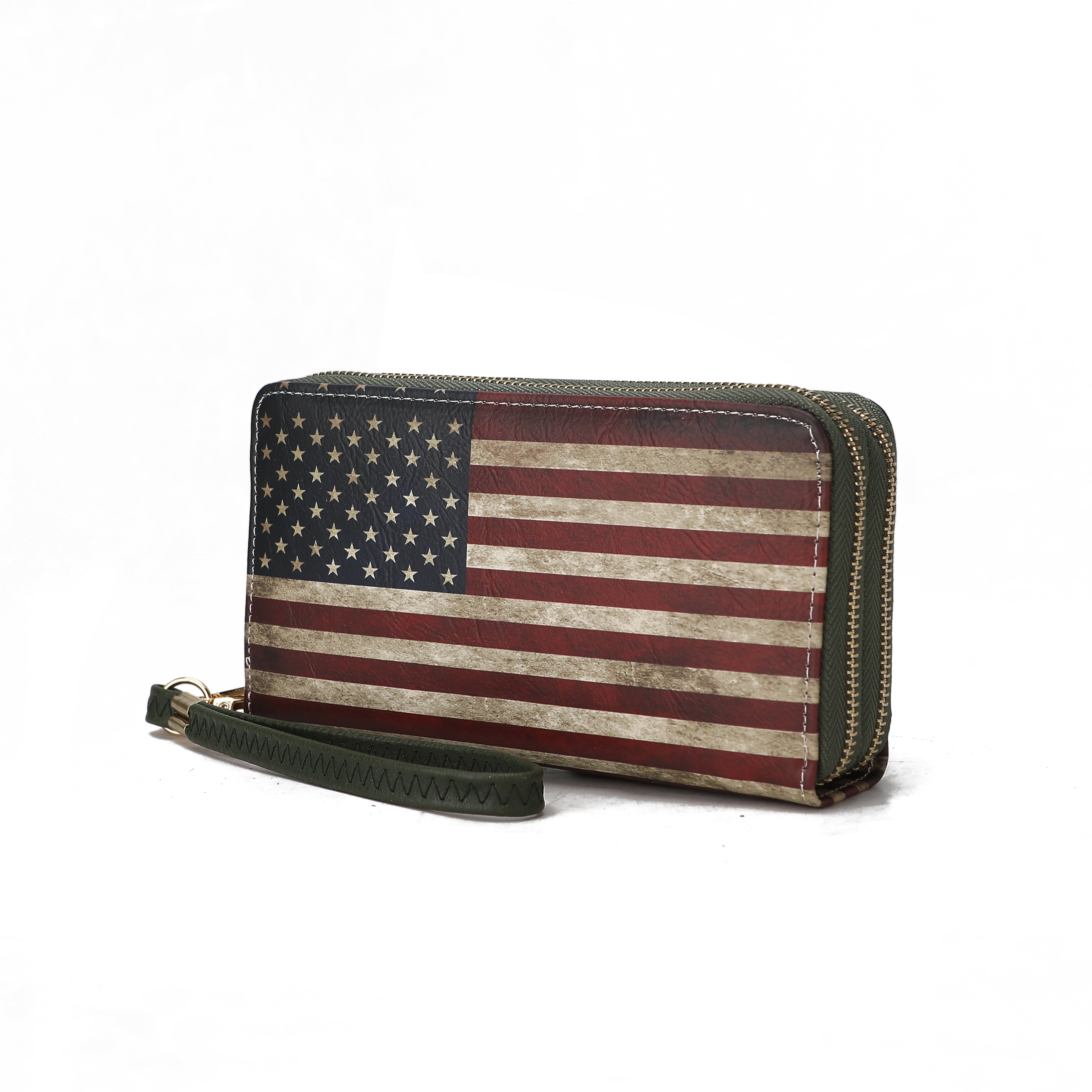 MKF Collection Uriel Vegan Leather Women FLAG Wristlet Wallet by Mia K