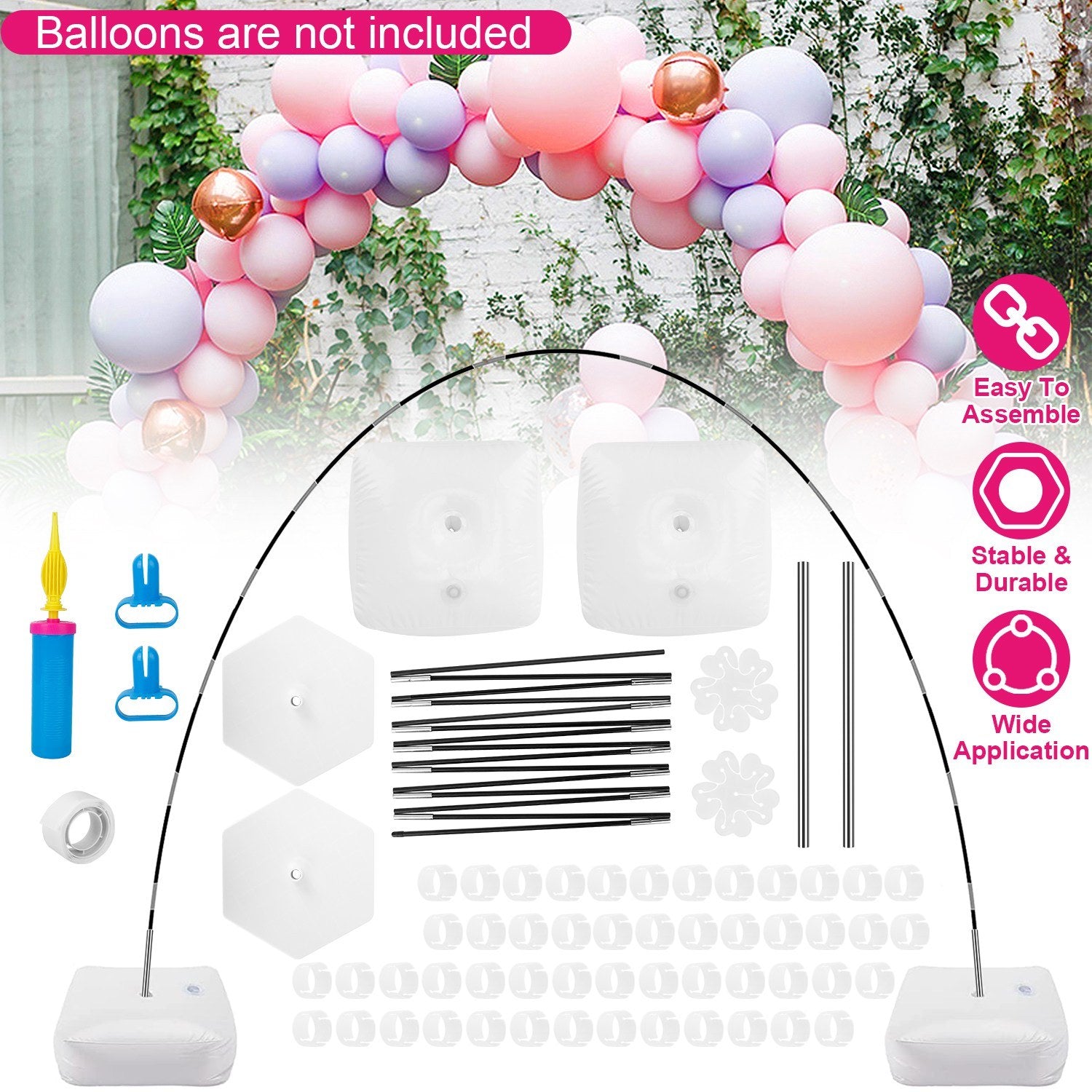 Balloon Arch Stand Kit Adjustable Background Balloon Frame Stand Set