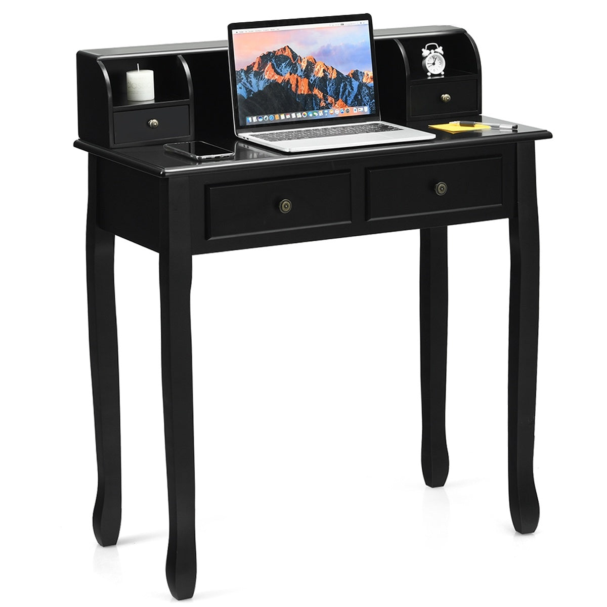 Removable Floating Organizer 2-Tier Mission Home Computer Vanity Desk