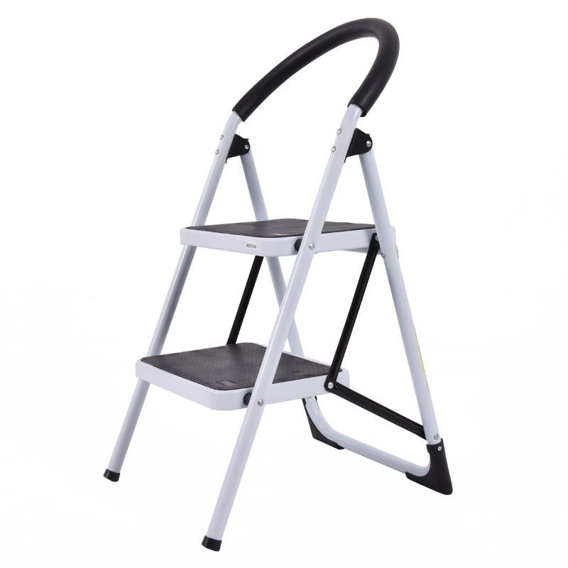 Folding Step Stool with Iron Frame And Anti-Slip Pedals Step Ladder