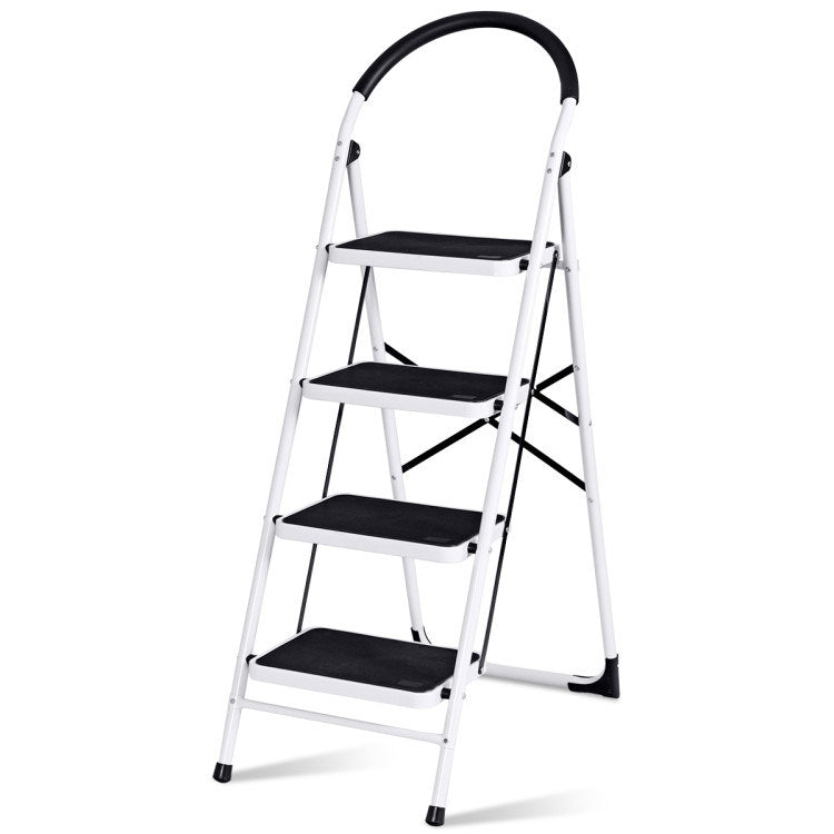 Folding Step Stool with Iron Frame And Anti-Slip Pedals Step Ladder