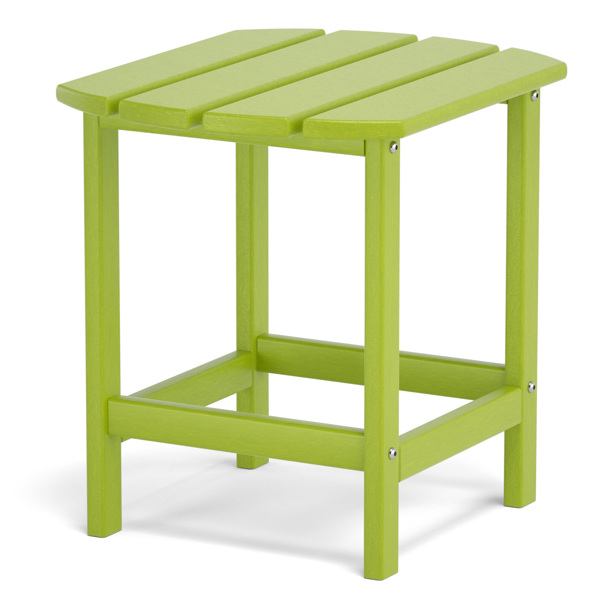 Adirondack Outdoor Side Table;  HDPE Plastic End Tables for Patio;  Backyard;  Pool;  Indoor Outdoor Companion;  Easy Maintenance Weather Resistant Lawn Furniture