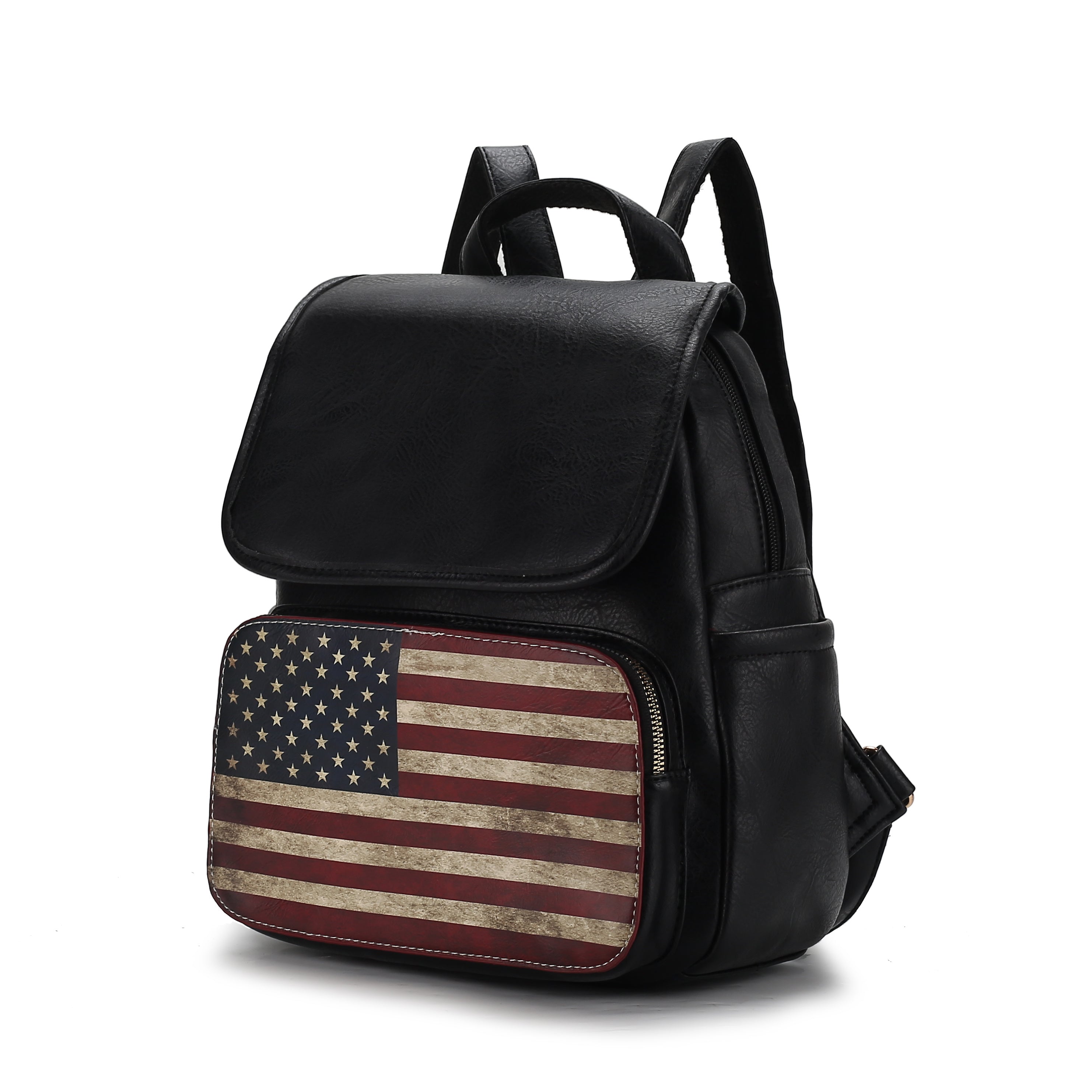 MKF Collection Regina Printed Flag Vegan Leather Women Backpack by Mia K