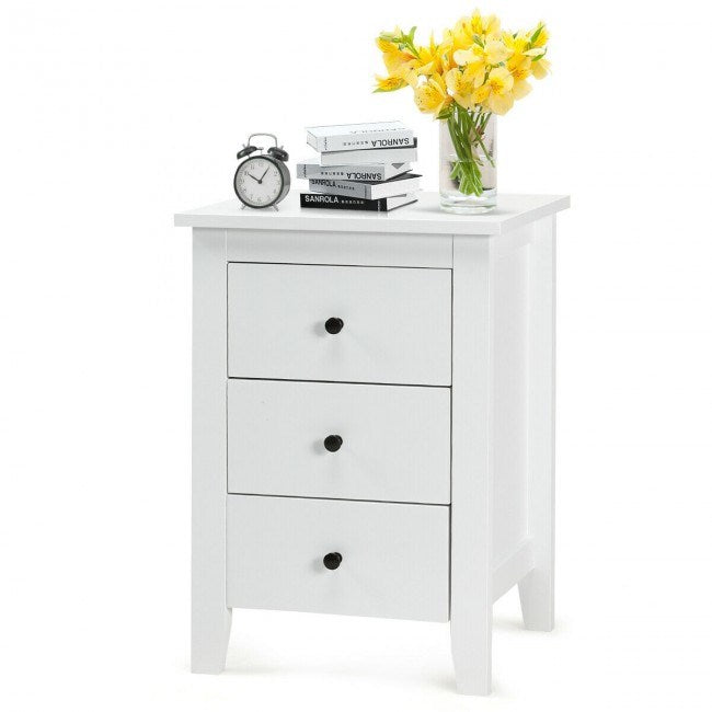 Beautiful Design Modern Style Bedside Cabinet With 3 Drawers