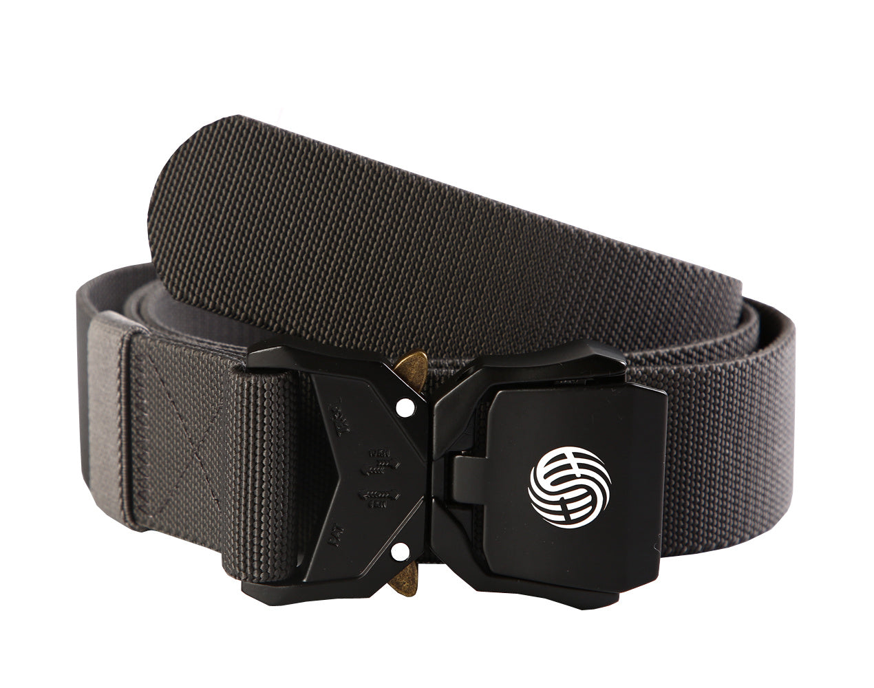 Quick Release Buckle Tactical Belt Military Hiking Rigger Nylon Web Work Belt Heavy Duty Work Belt Stretch Strap ((Coffee)