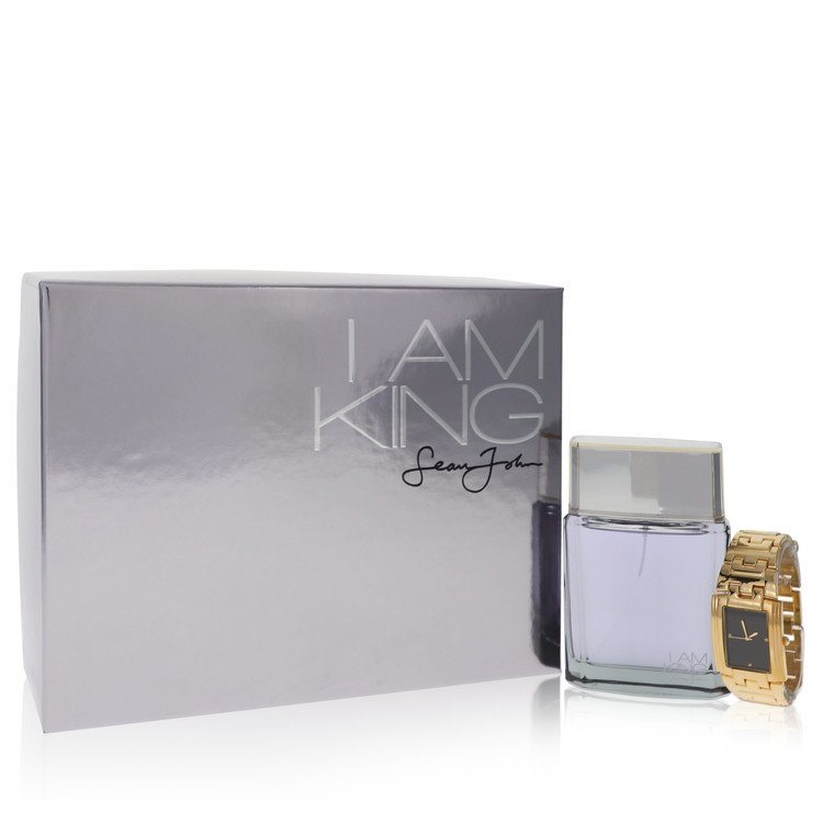 I Am King by Sean John Gift Set - 3.4 oz Eau De Toilette Spray + Watch