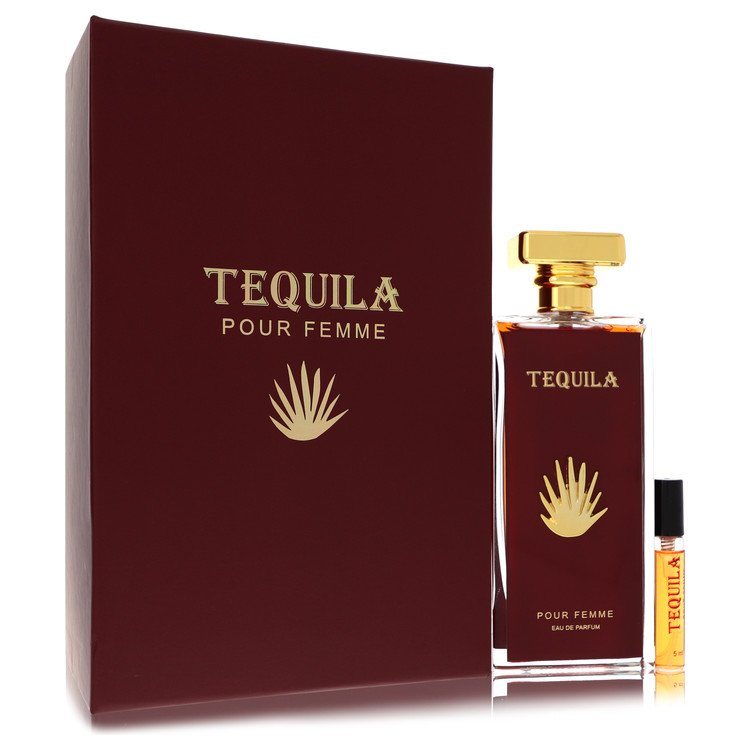 Tequila Pour Femme Red by Tequila Perfumes Eau De Parfum Spray + Free .17 oz Mini EDP Spray