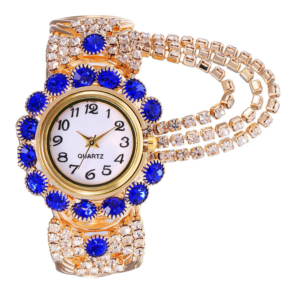Ladies Diamond Alloy Temperament Quartz Watch
