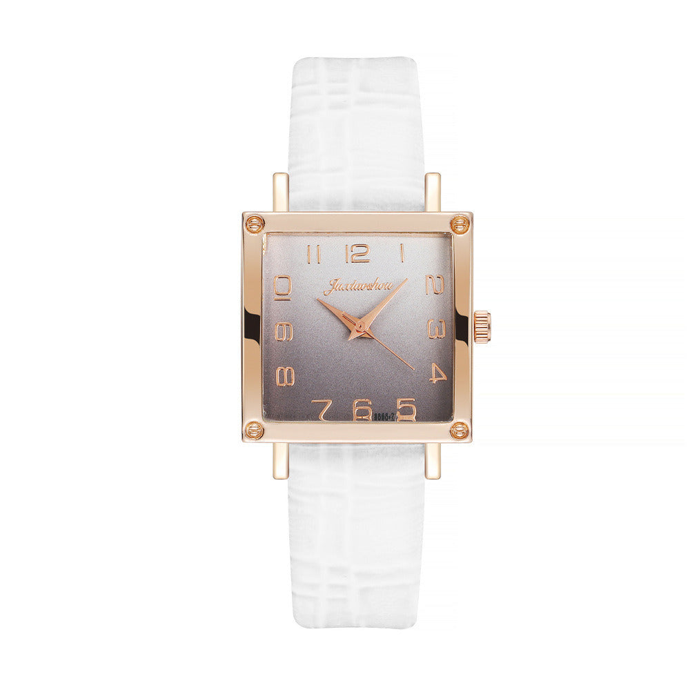 Gradient Quartz PU Belt Ladies Watch