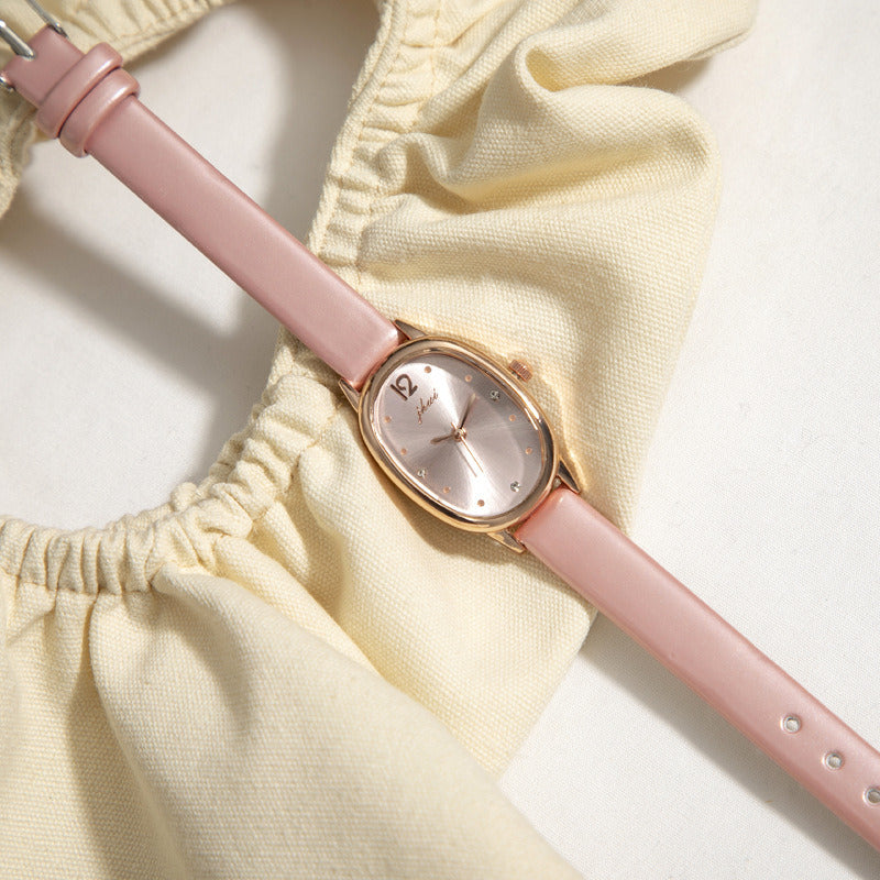 Oval niche elegant temperament fashion quartz watch