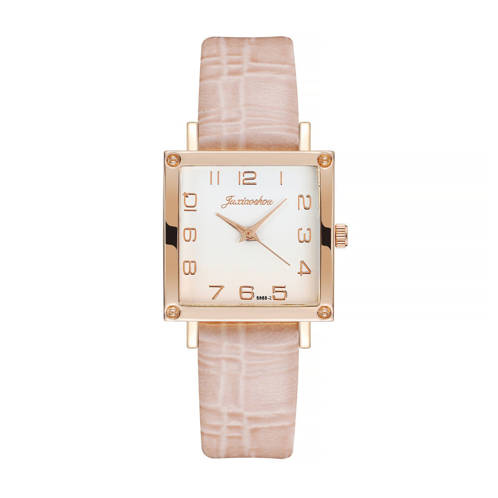 Gradient Quartz PU Belt Ladies Watch
