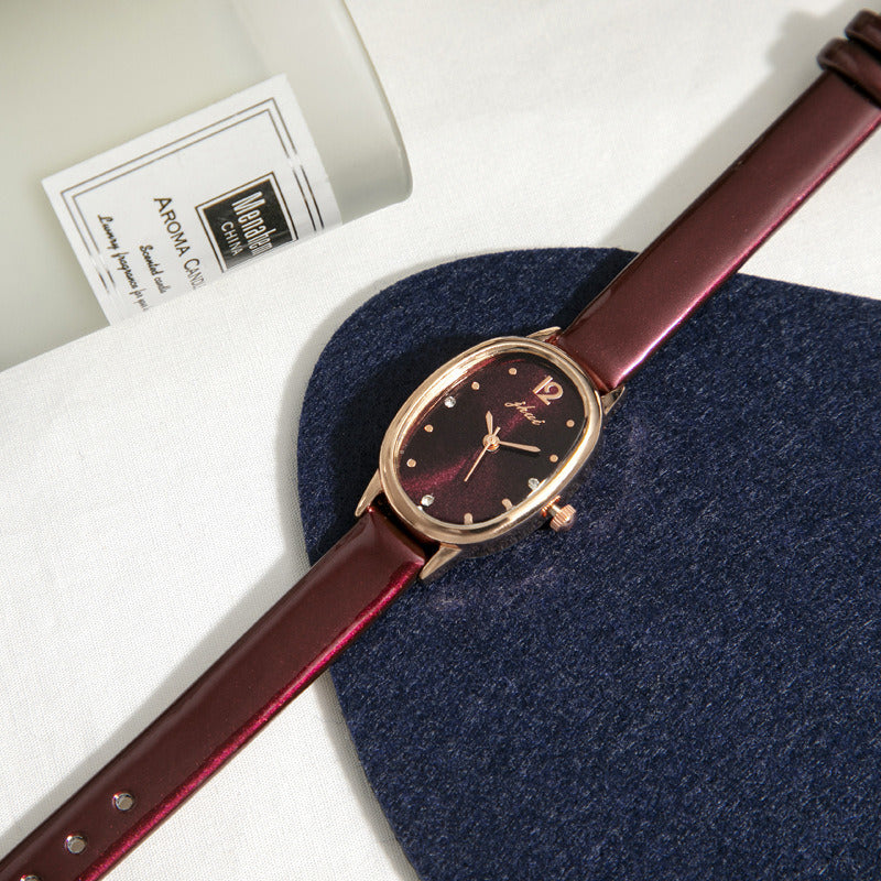 Oval niche elegant temperament fashion quartz watch
