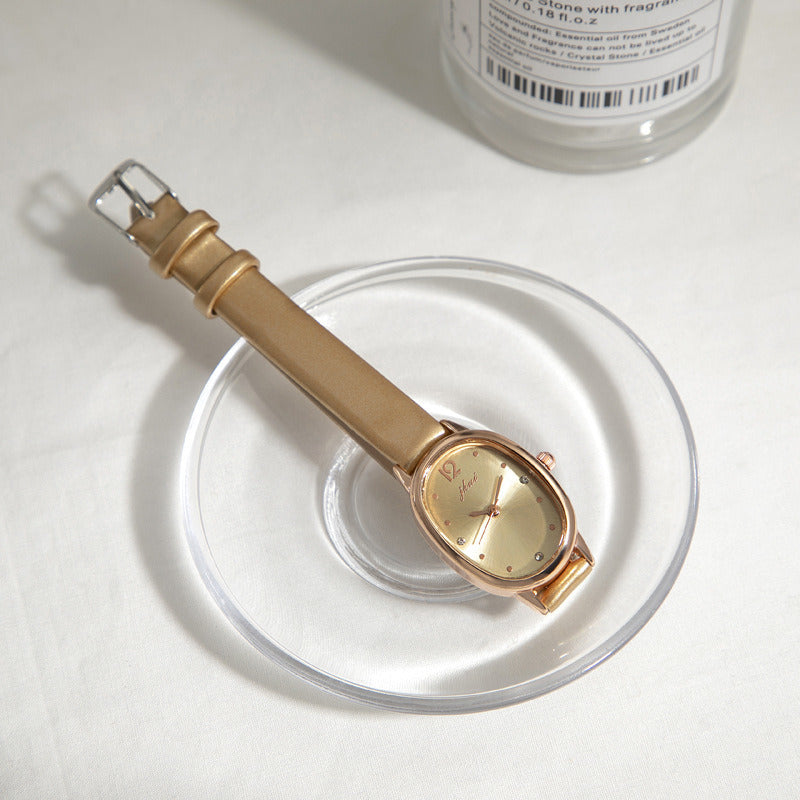 Oval niche elegant temperament fashion quartz watch