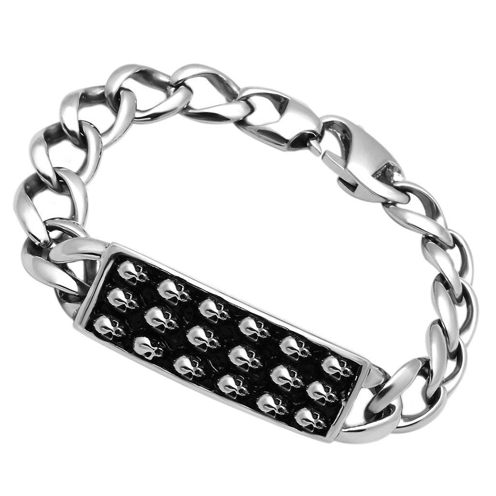 TK573 - High polished (no plating) Stainless Steel Bracelet with No Stone