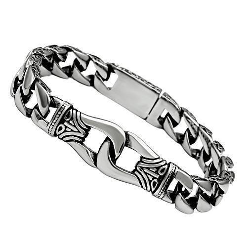 TK435 - High polished (no plating) Stainless Steel Bracelet with No Stone