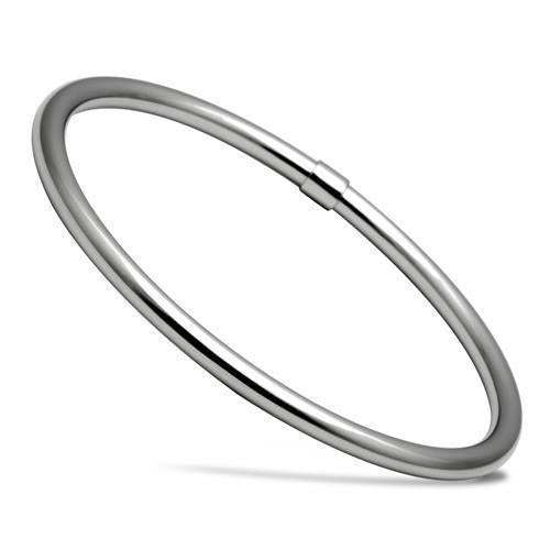 TK409 - High polished (no plating) Stainless Steel Bangle with No Stone