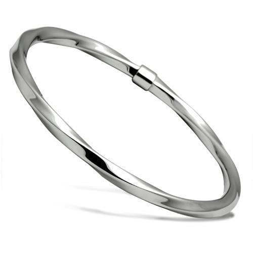 TK410 - High polished (no plating) Stainless Steel Bangle with No Stone