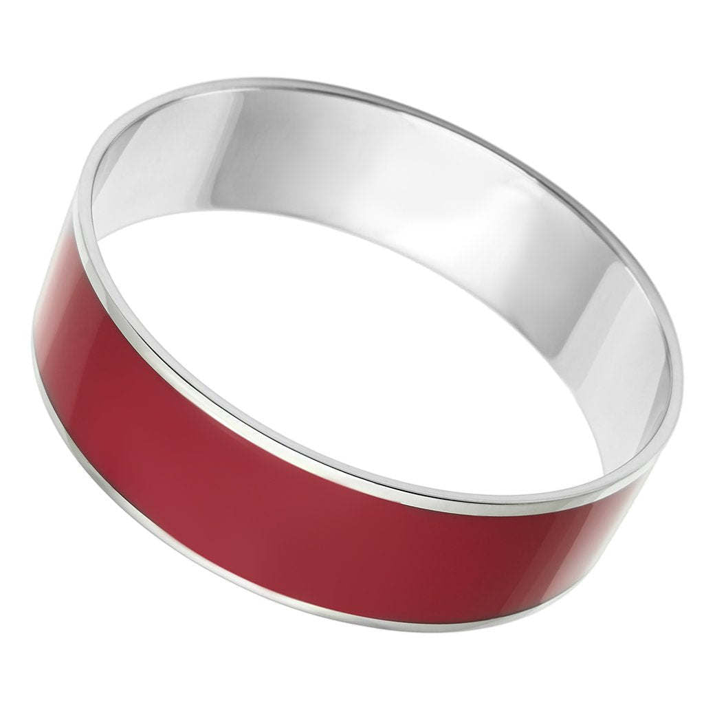 TK785 - High polished (no plating) Stainless Steel Bangle with Epoxy in Siam