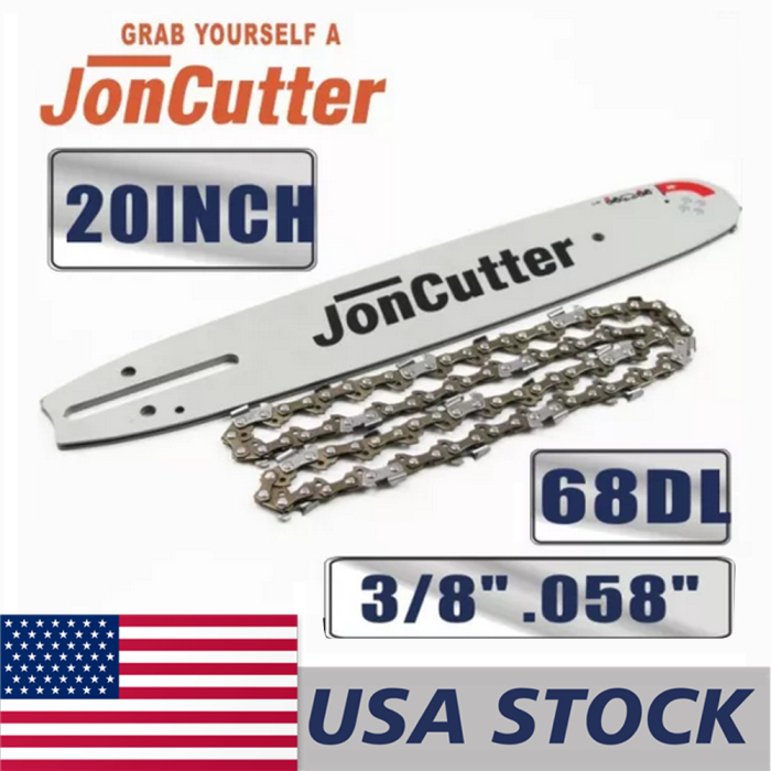 20 inch 3/8 .058 68DL Saw chain and Guide Bar Combo For JonCutter G5800 Chainsaw