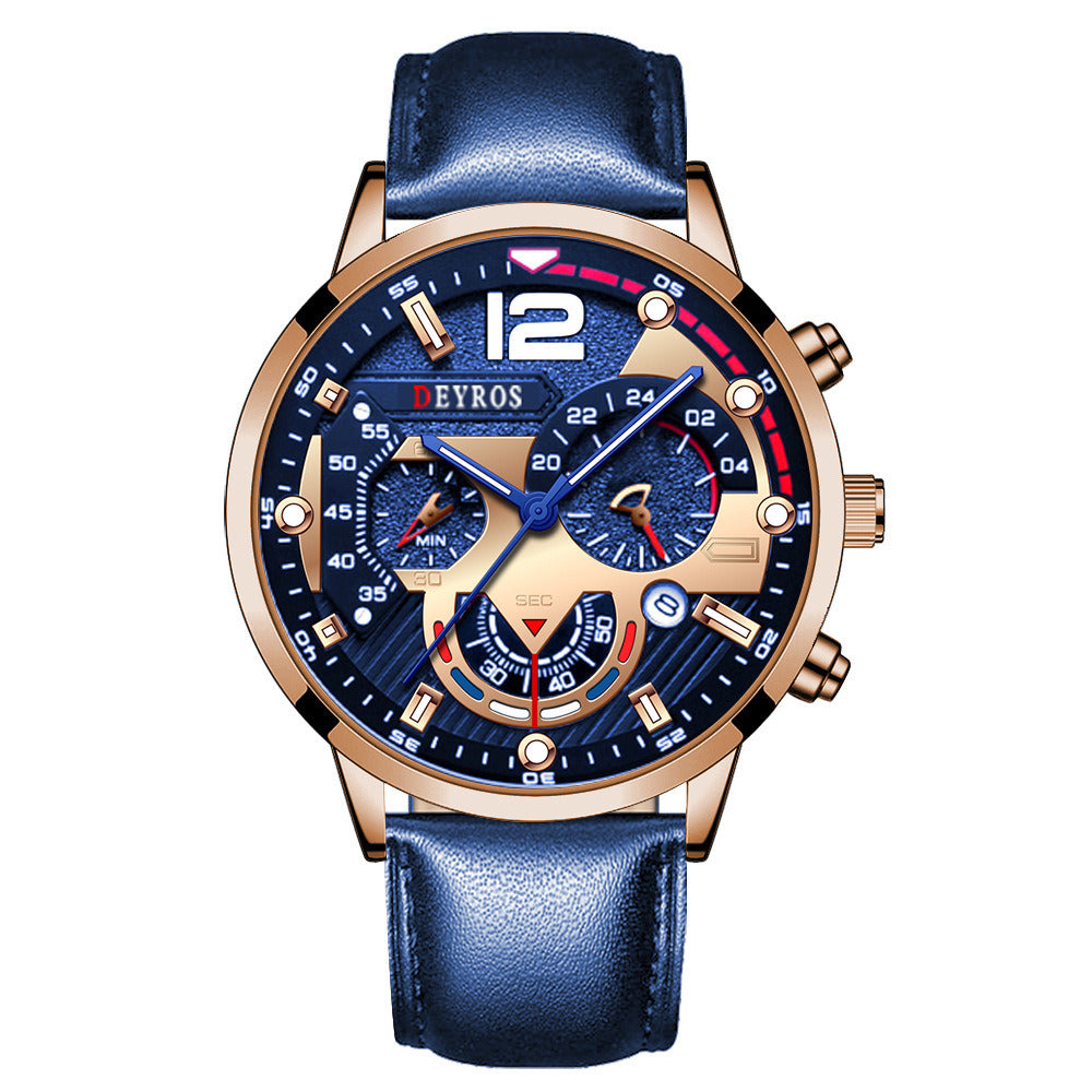 Men's Calendar Strap Quartz Sports Luminous Watch