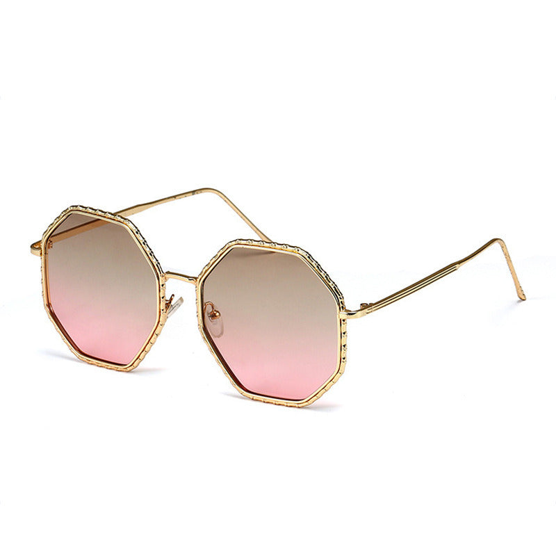 Ladies Polygon Irregular Gradient Sunglasses